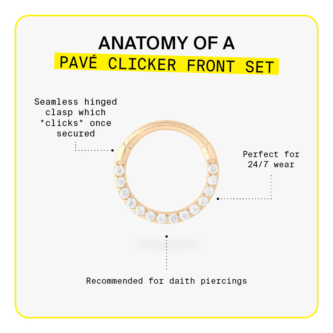 8mm Front Set Pave Clicker