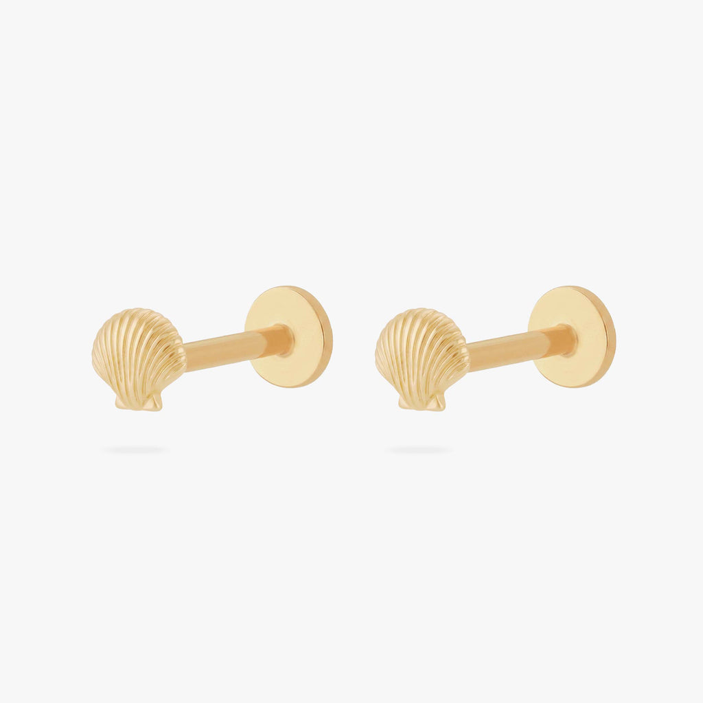 14K Seashell Flatback