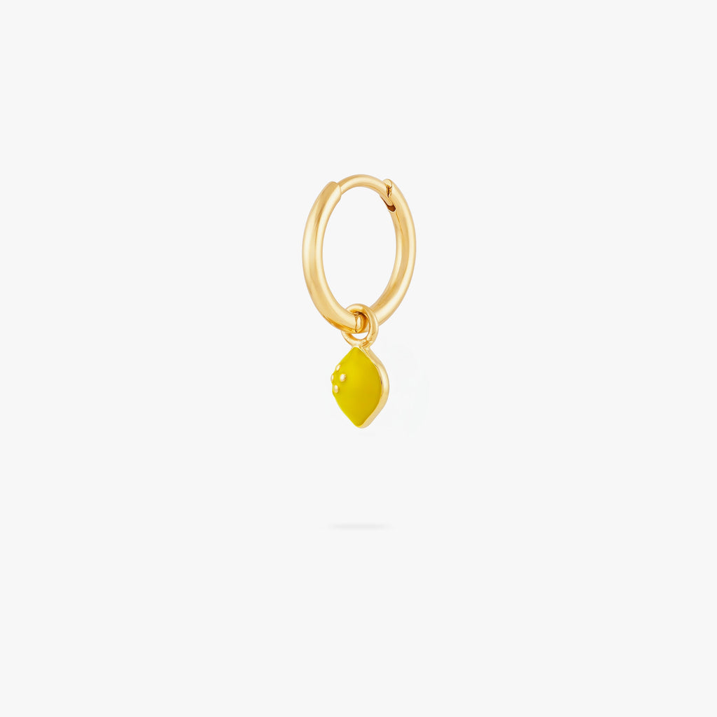 Lemon Charm Huggie