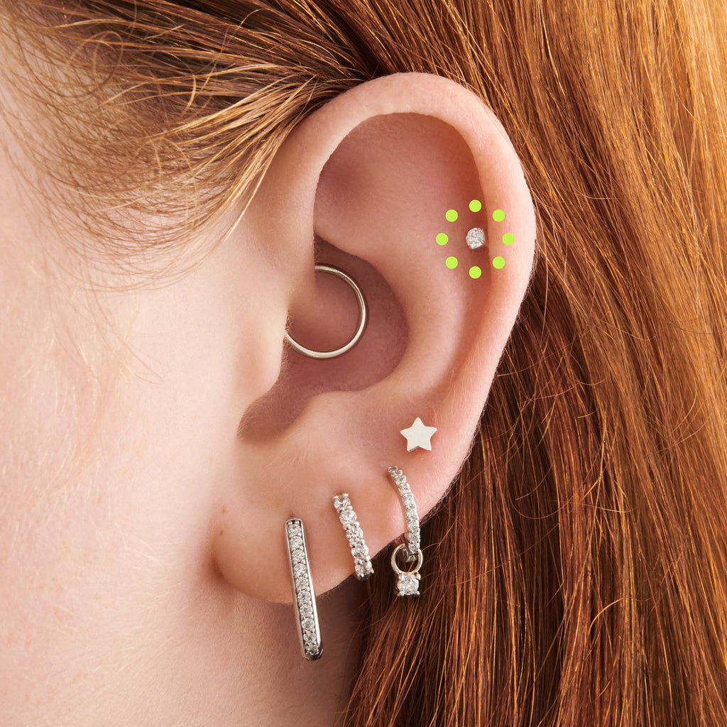 Mini CZ Flatback Stud