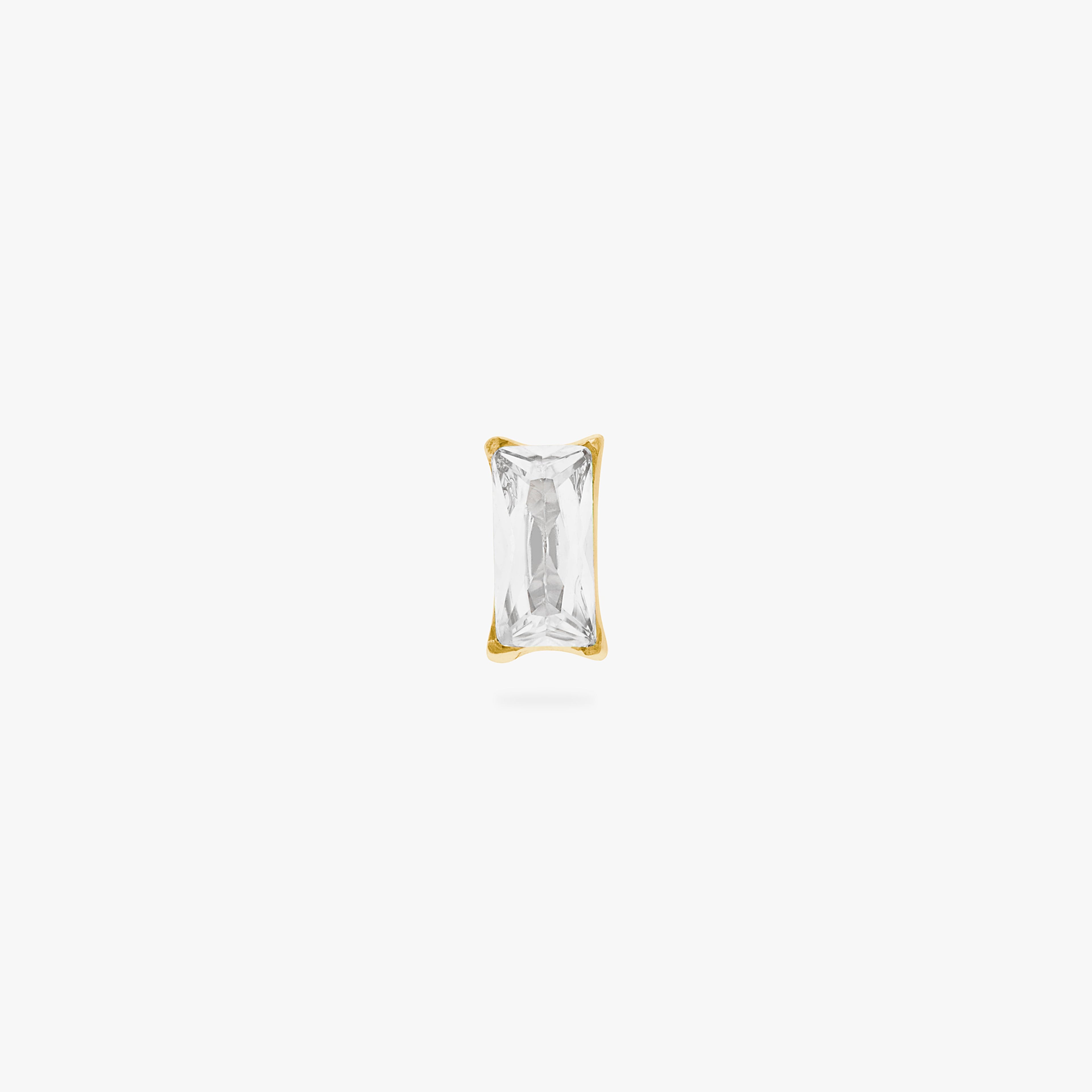 Golden Ti 5mm Baguette CZ