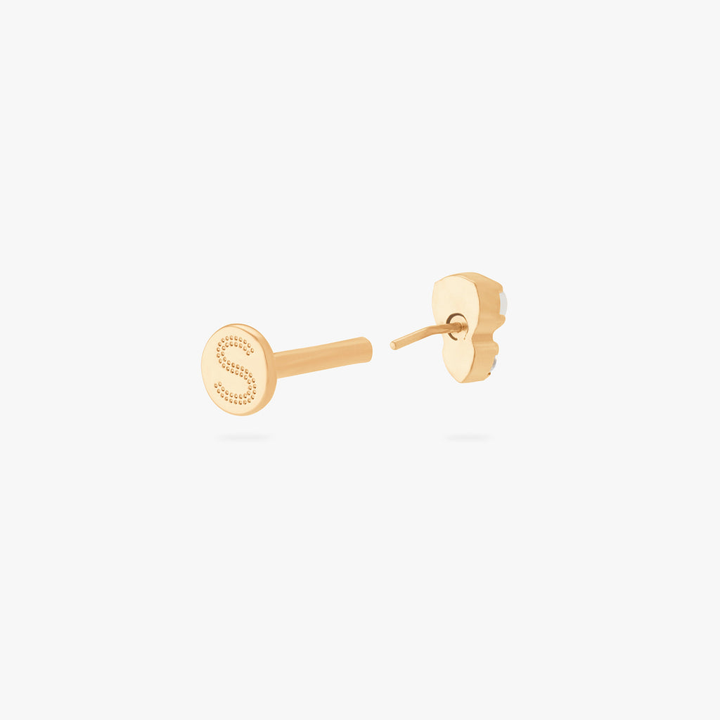 Stacked CZ Pearl Flatback Stud