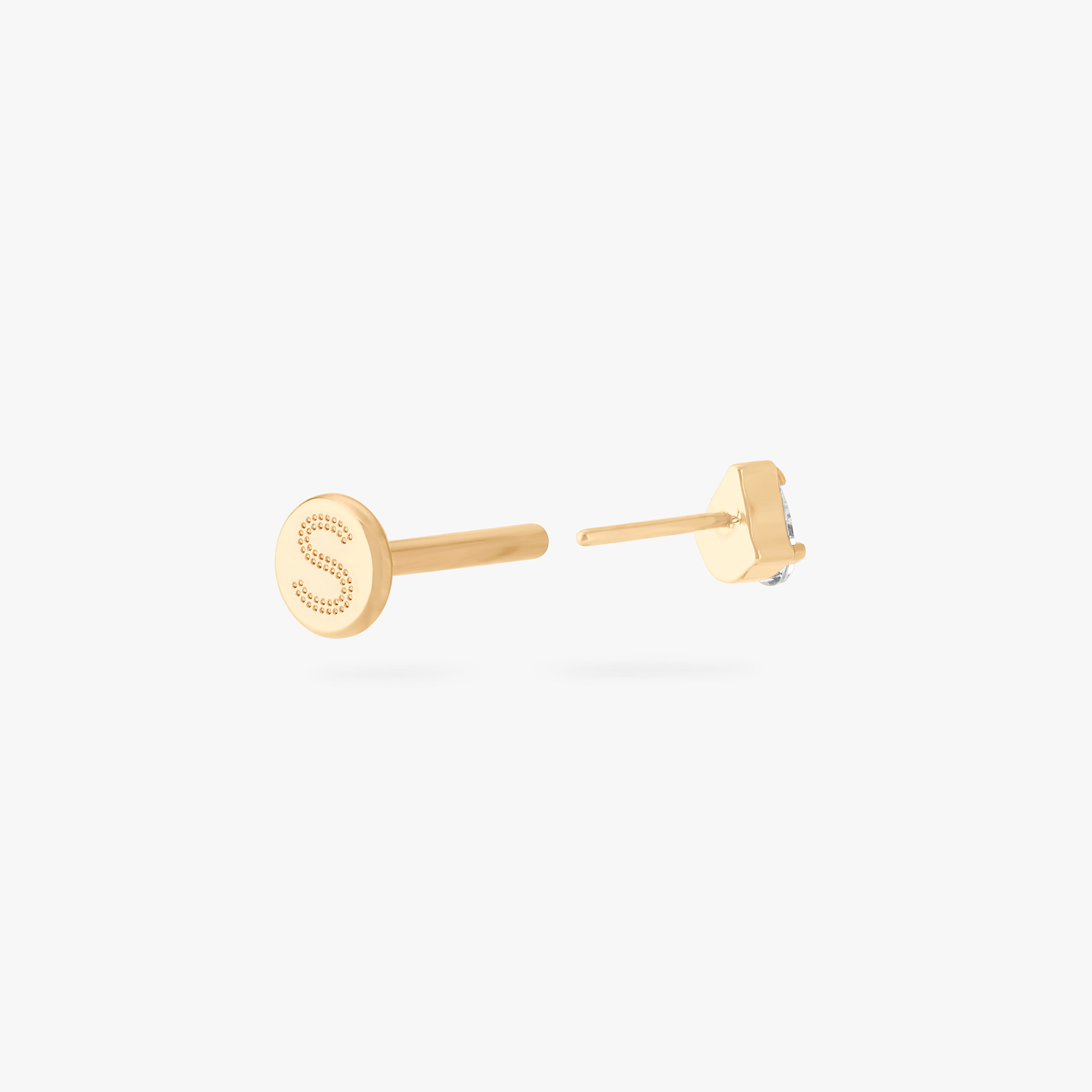 Pear CZ Flatback Stud
