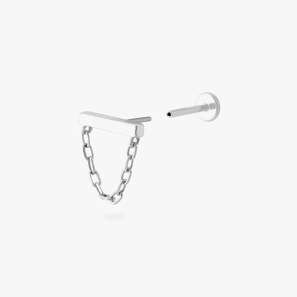 Bar Chain Flatback Stud