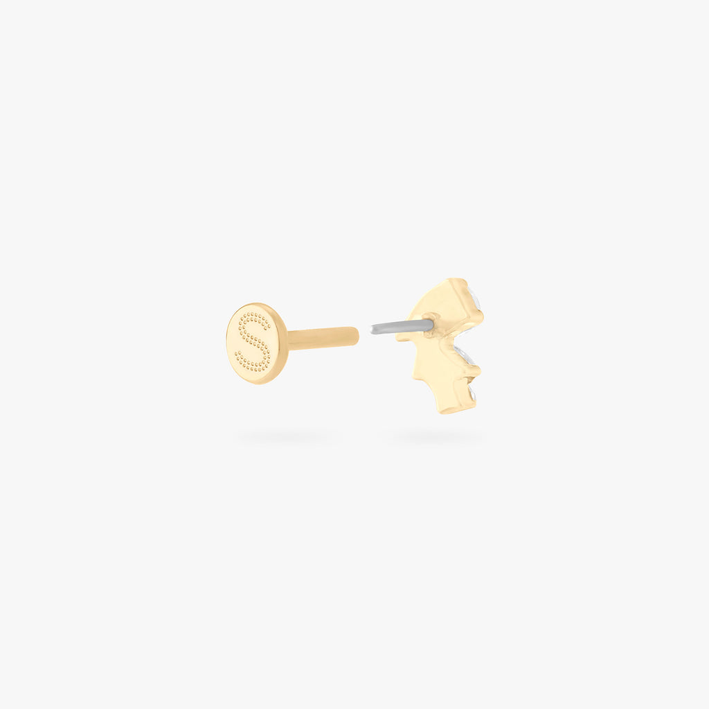 Pear Cluster Flatback Stud