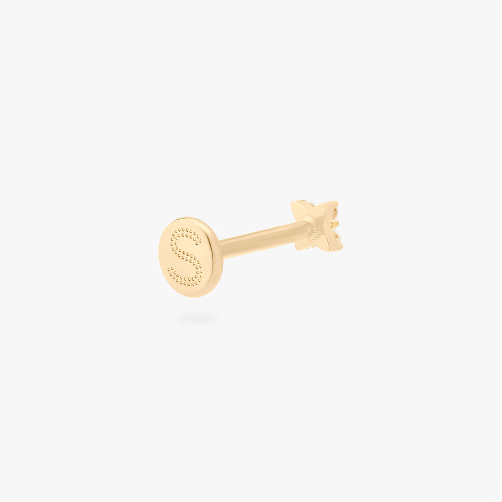 Pave X Flatback Stud