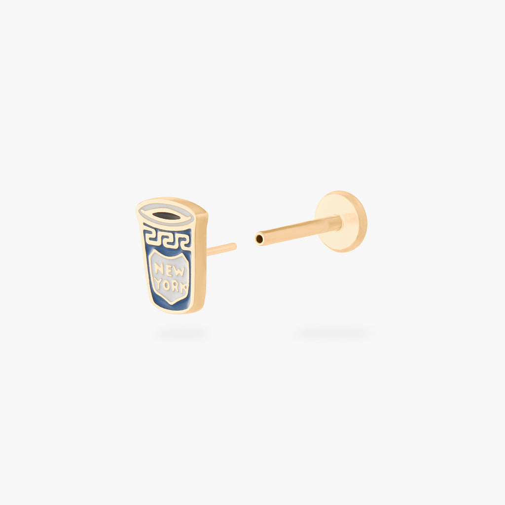 Coffee Cup Flatback Stud