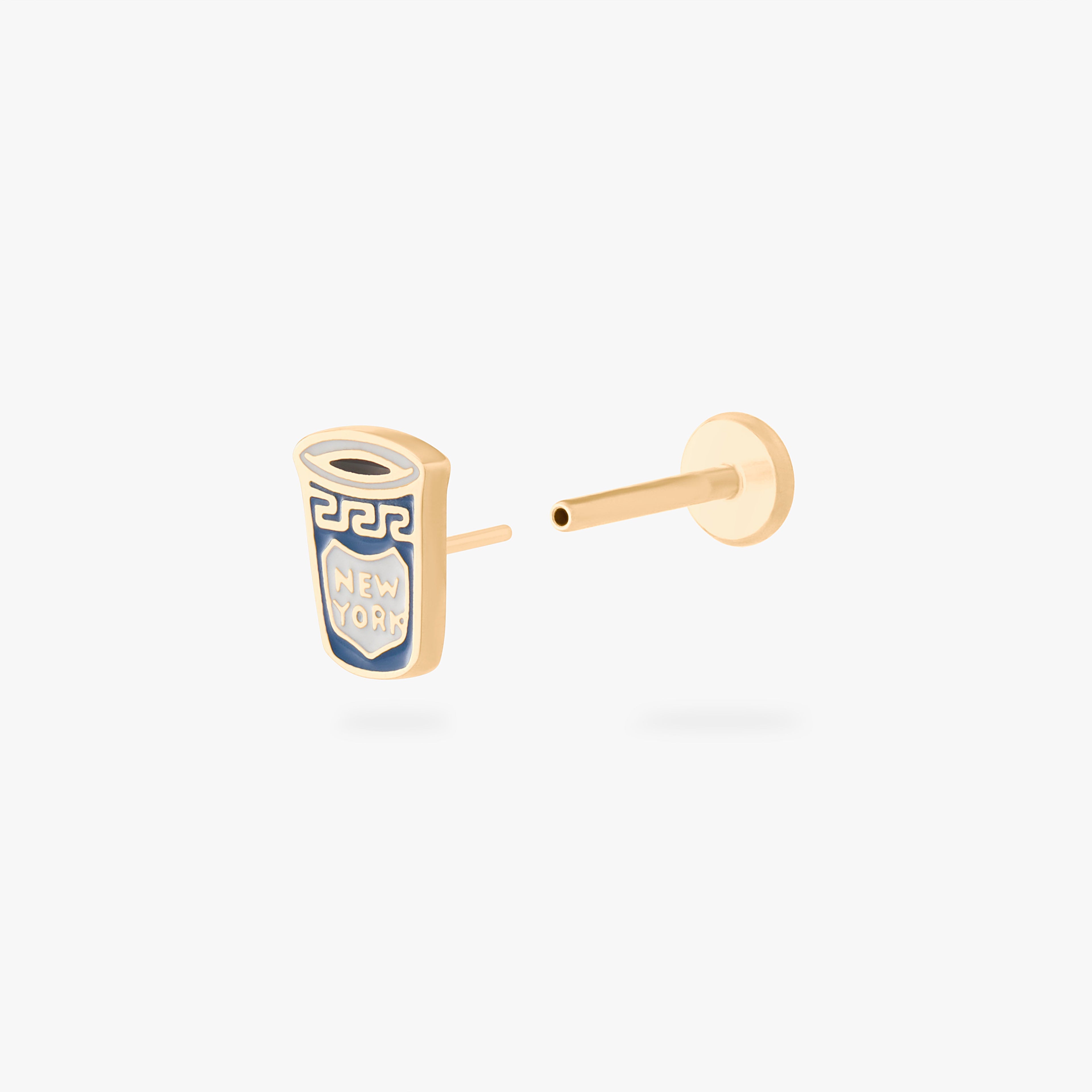 Coffee Cup Flatback Stud