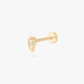 14K Paisley Flatback