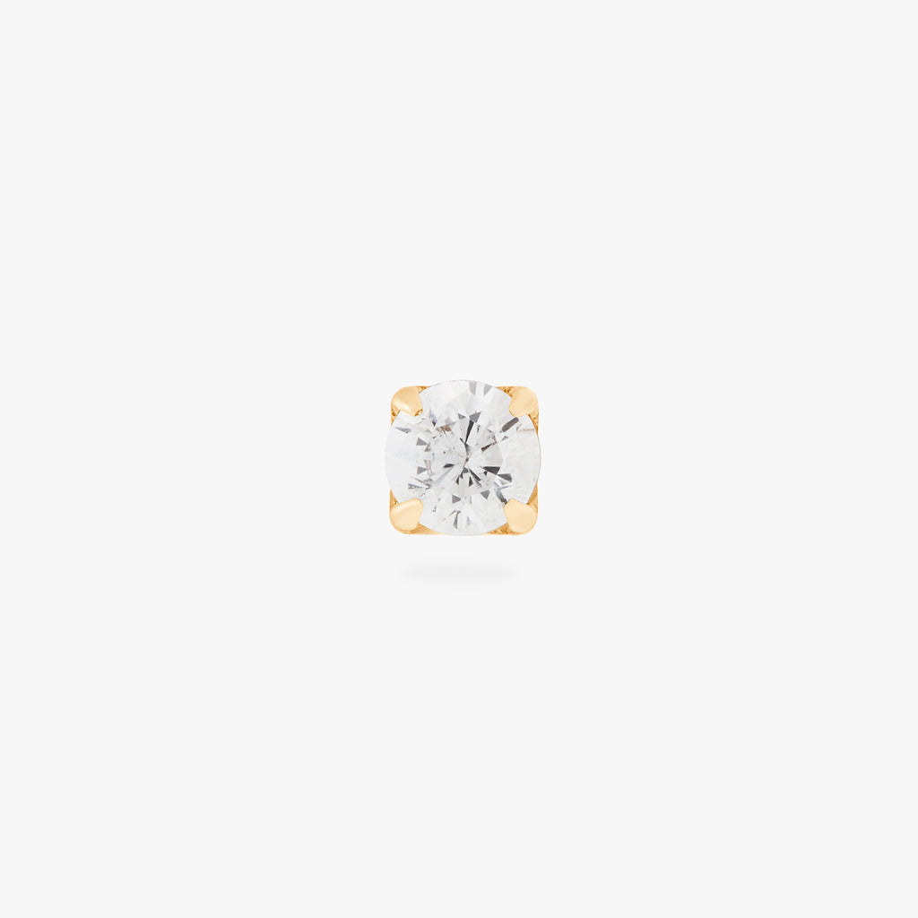 Gold Mini CZ Flatback Post