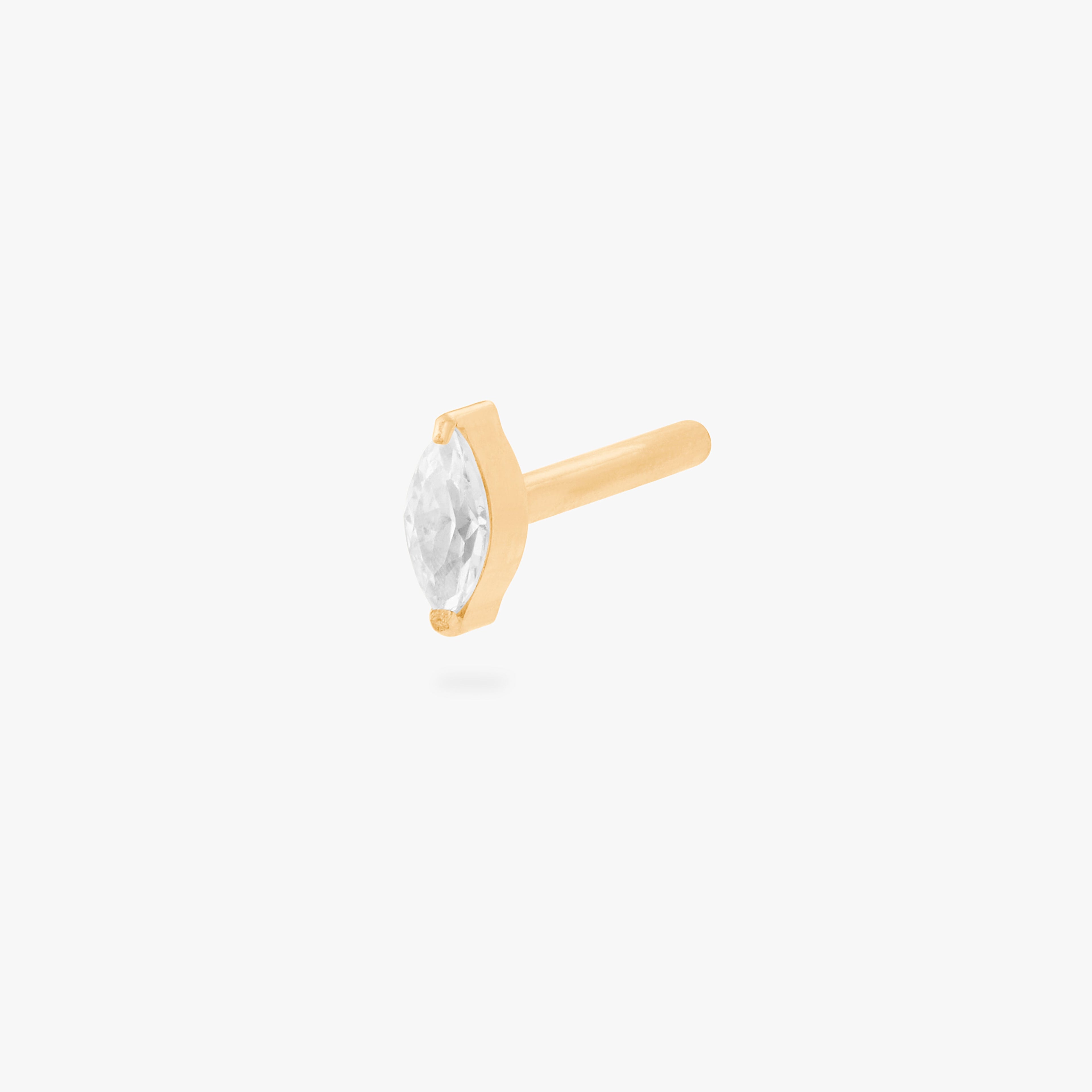Gold Marquise Flatback Post