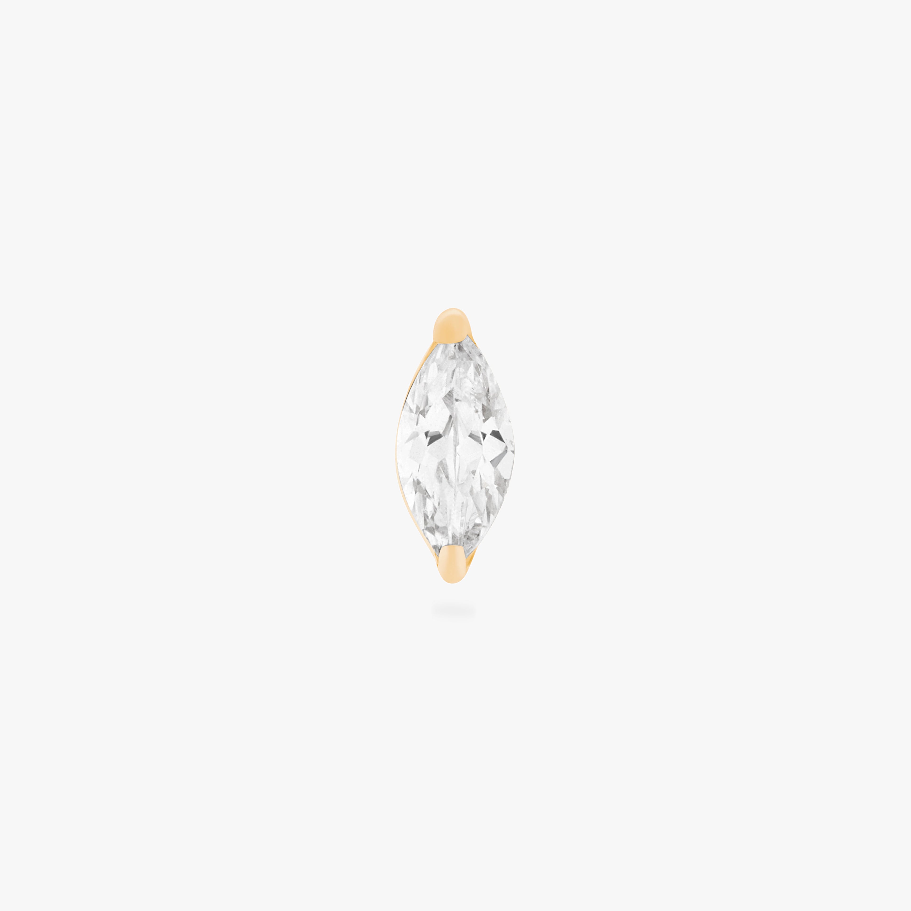 Gold Marquise Flatback Post