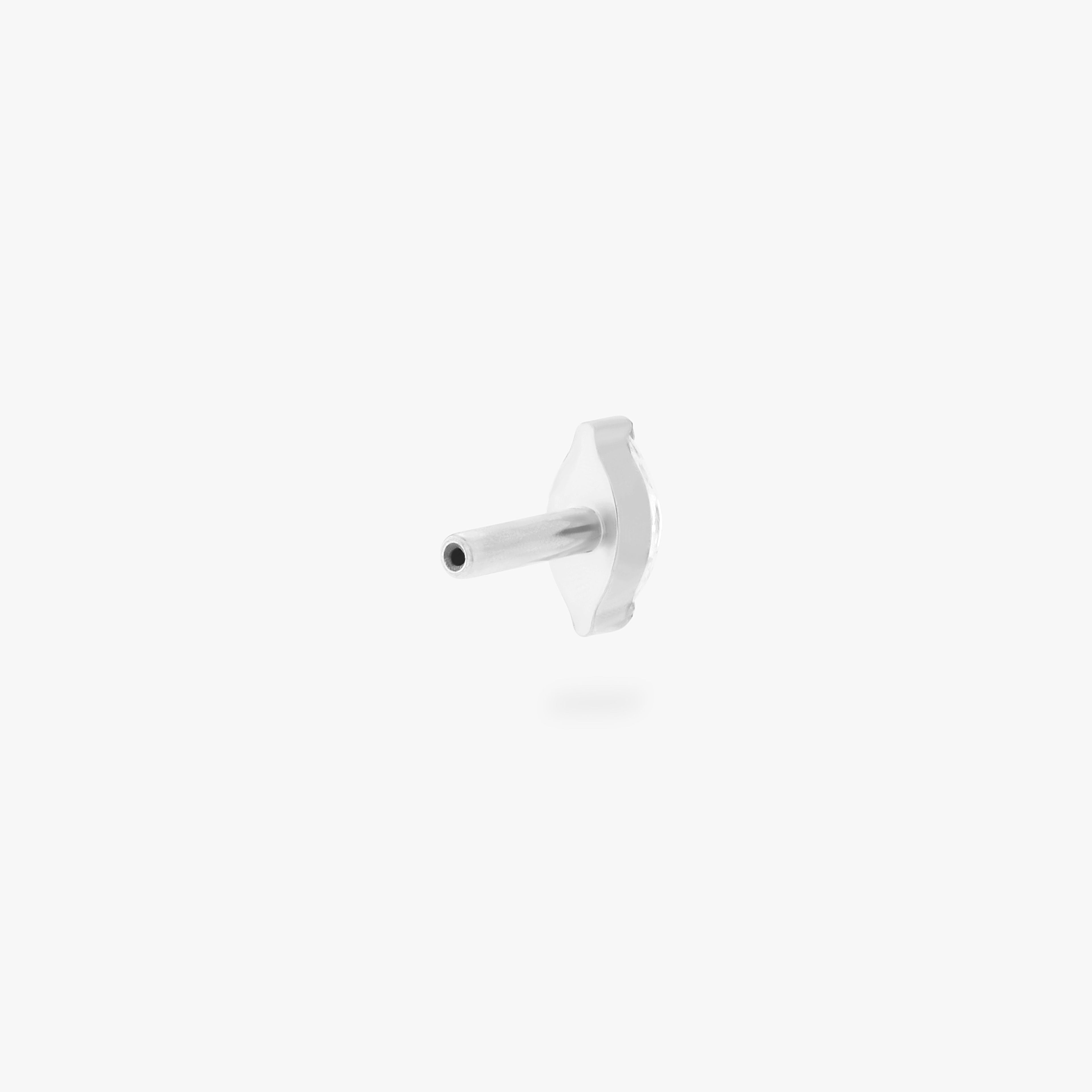 Silver Marquise Flatback Post