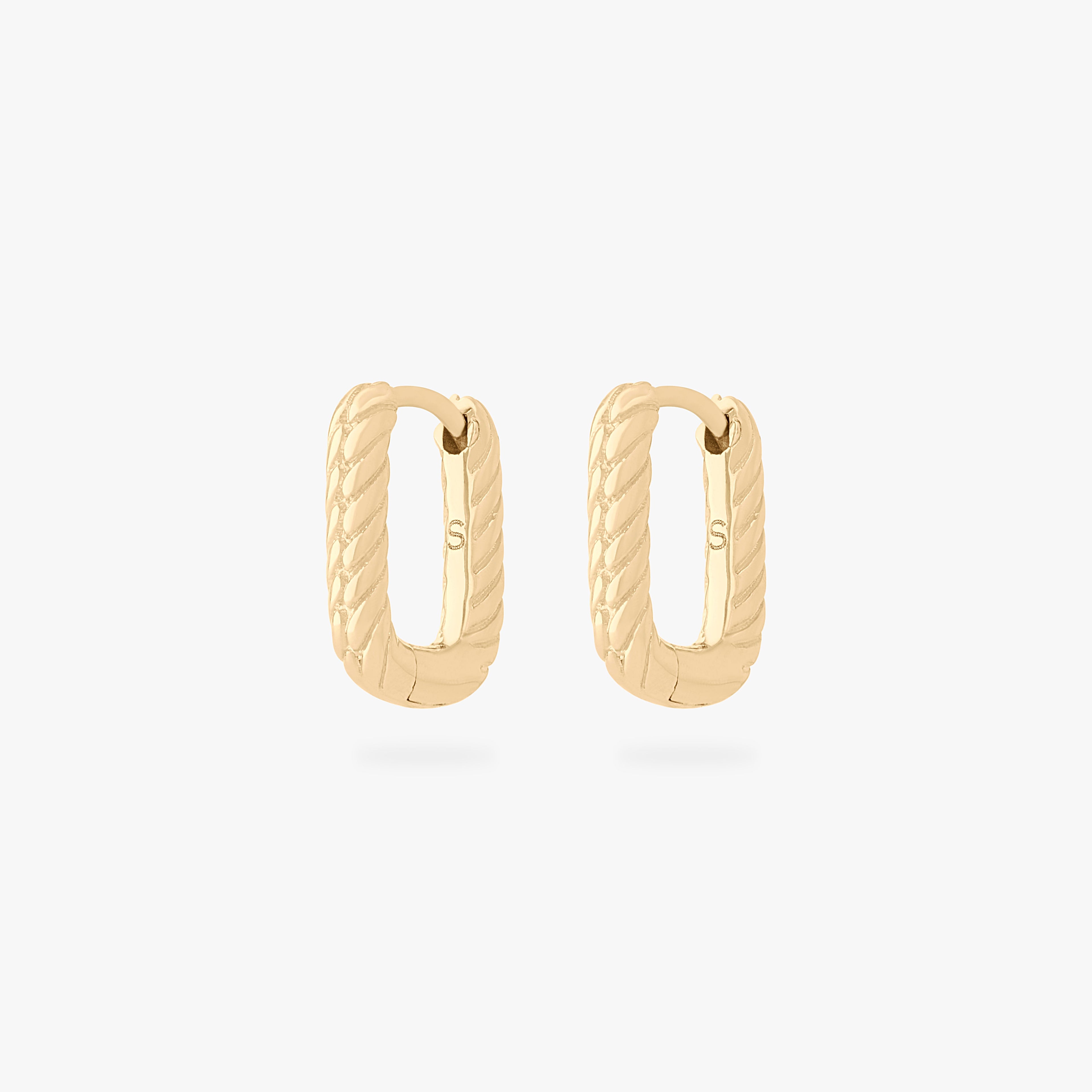 Square Twist Huggie