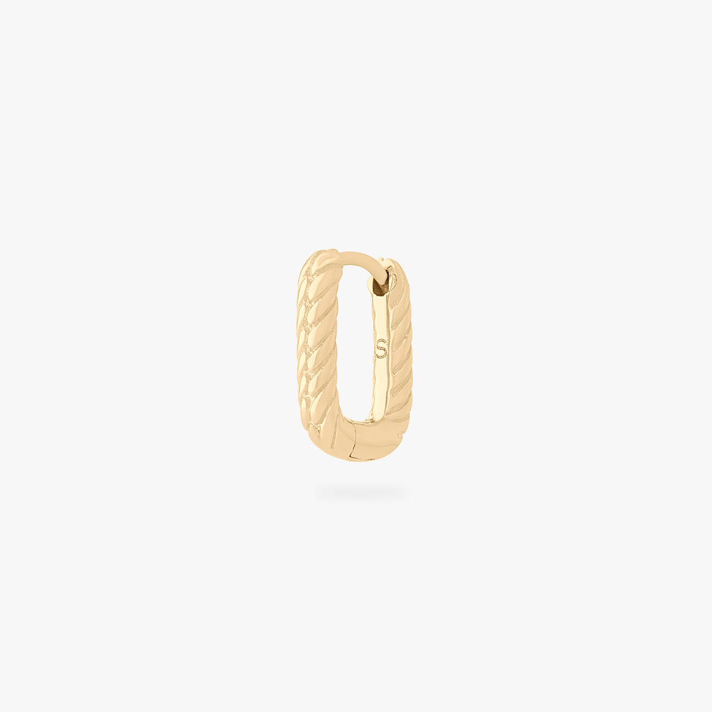 Square Twist Huggie