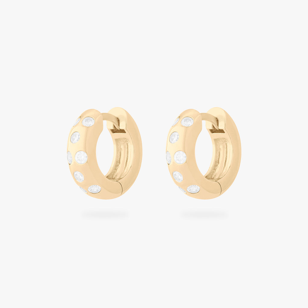 Chunky CZ Huggie