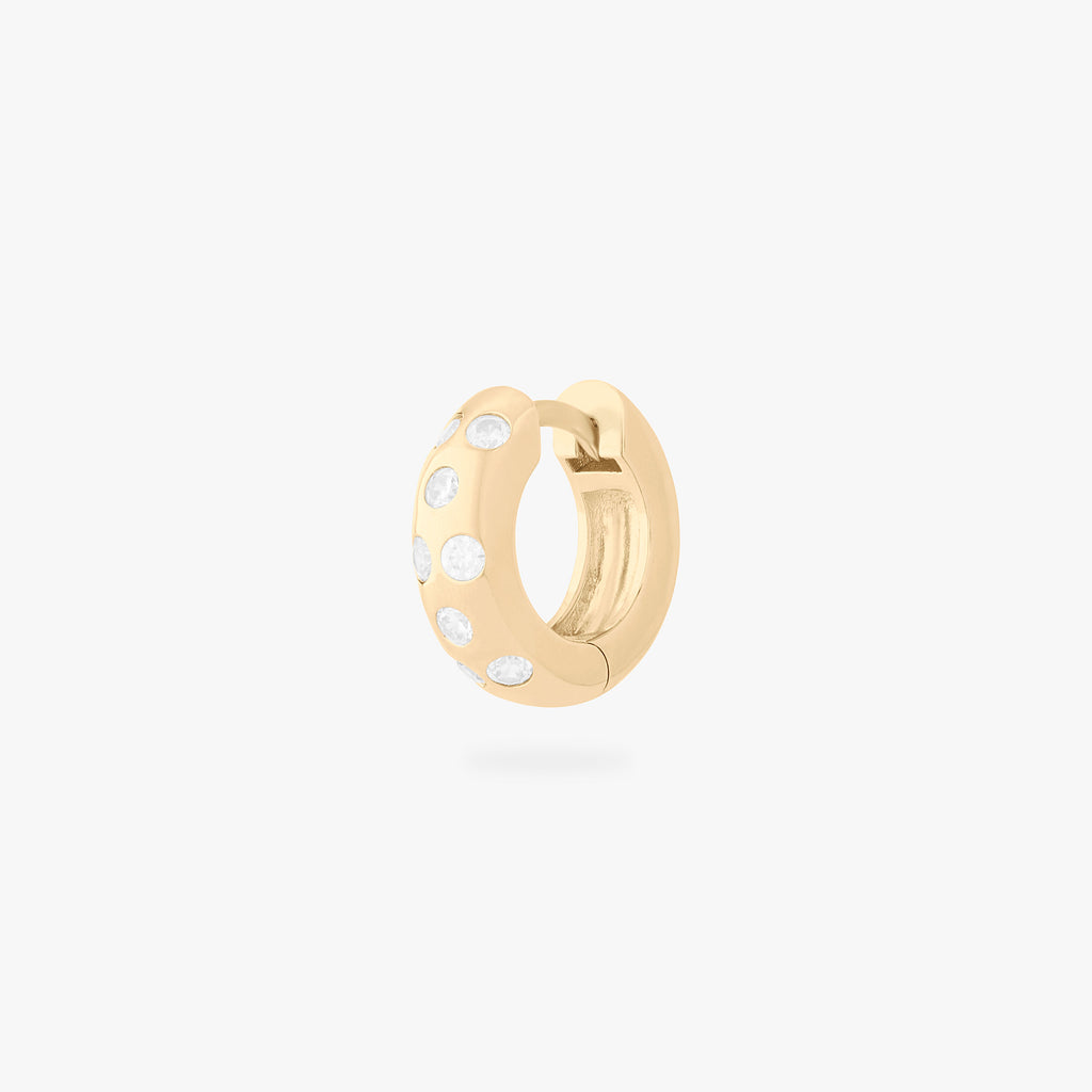Chunky CZ Huggie