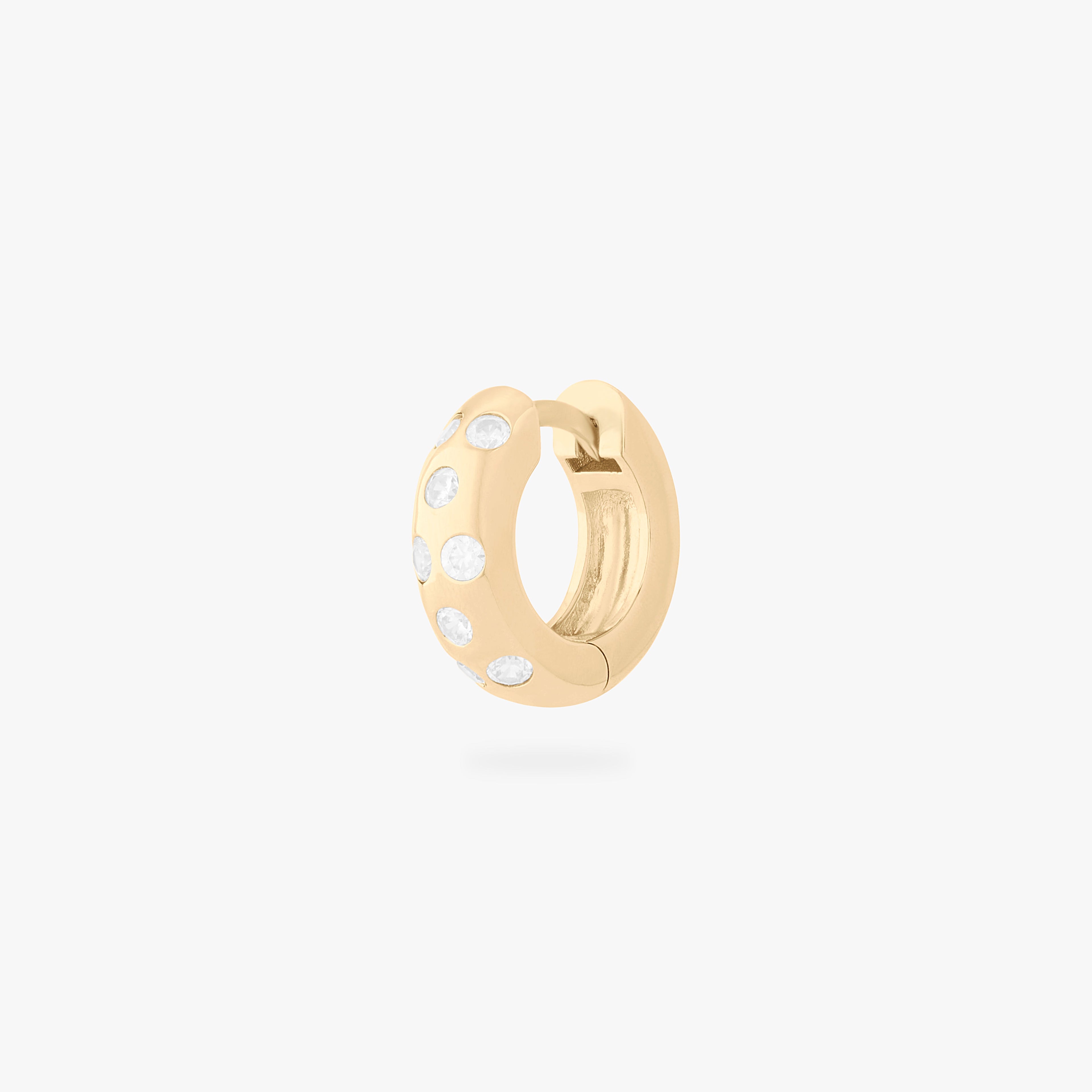 Chunky CZ Huggie