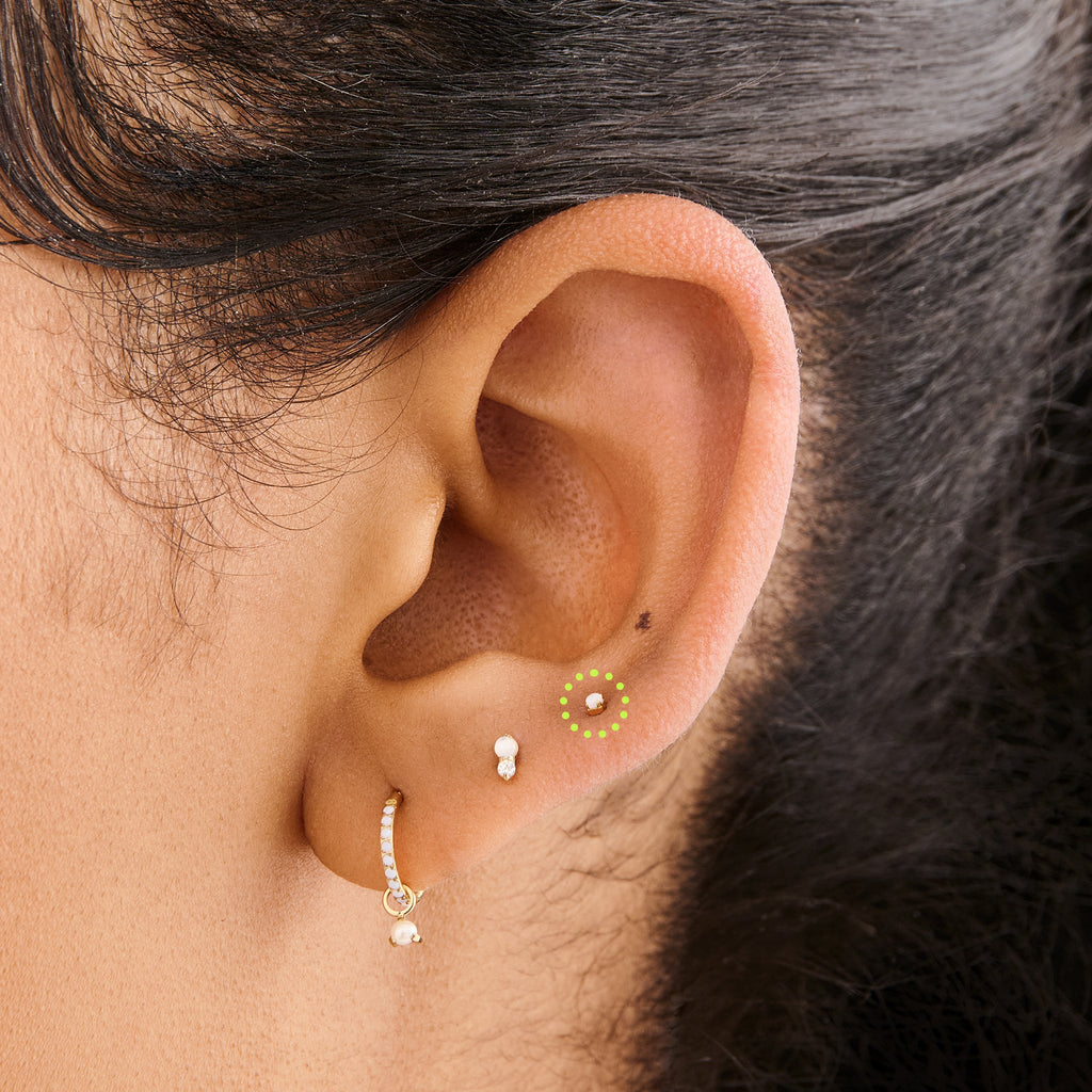 Micro CZ Flatback Stud