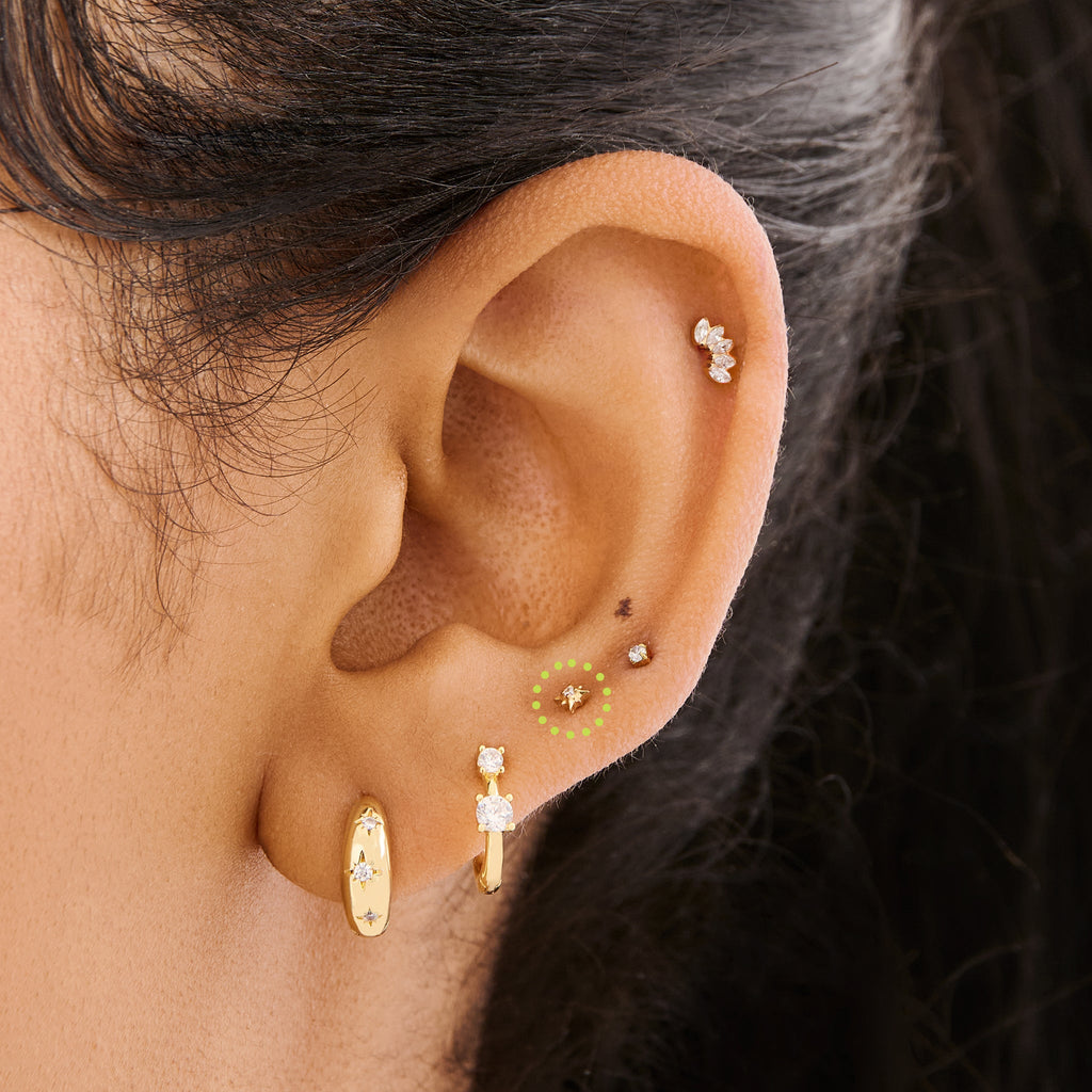 Micro Twinkle Flatback Stud