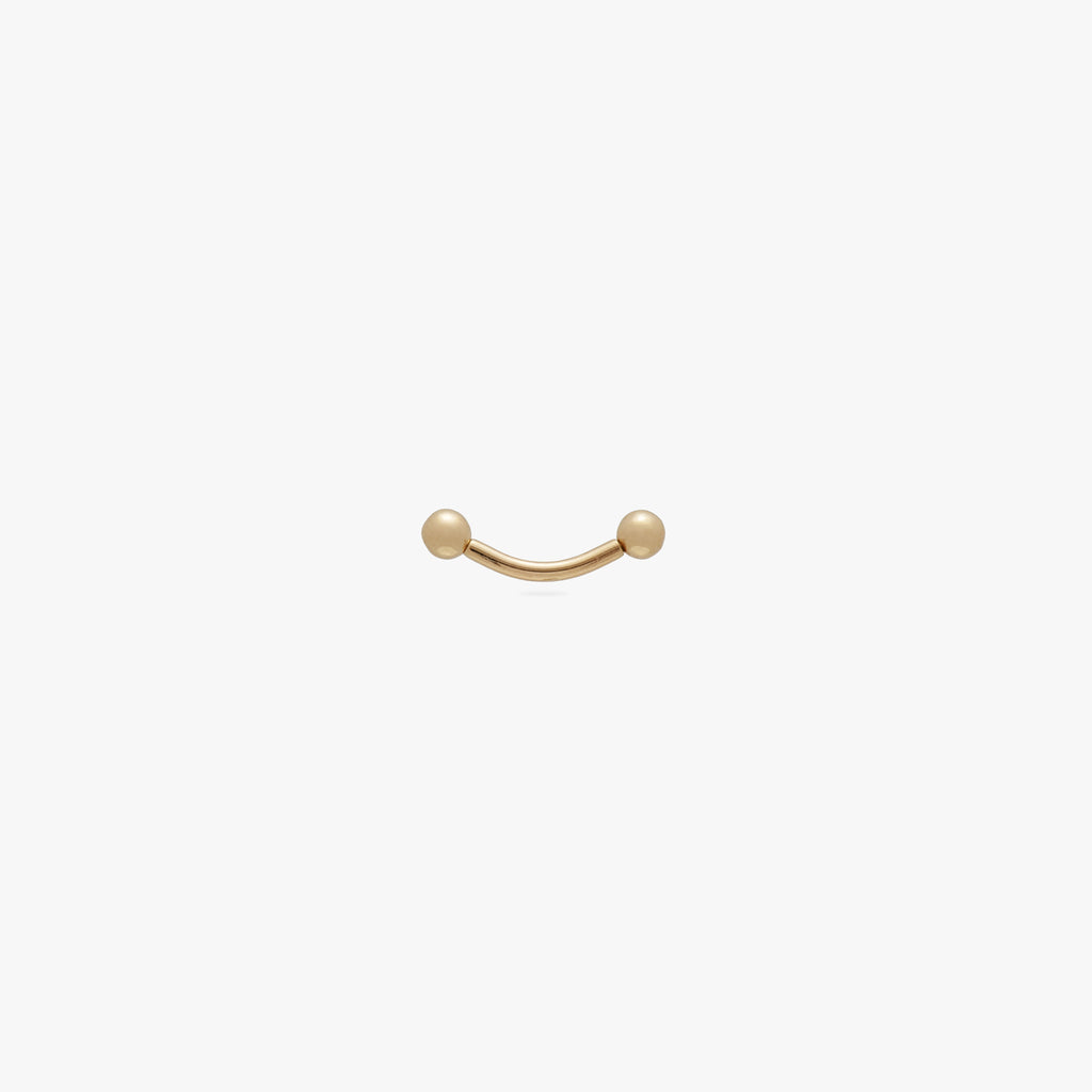 14K Curved Barbell 8mm