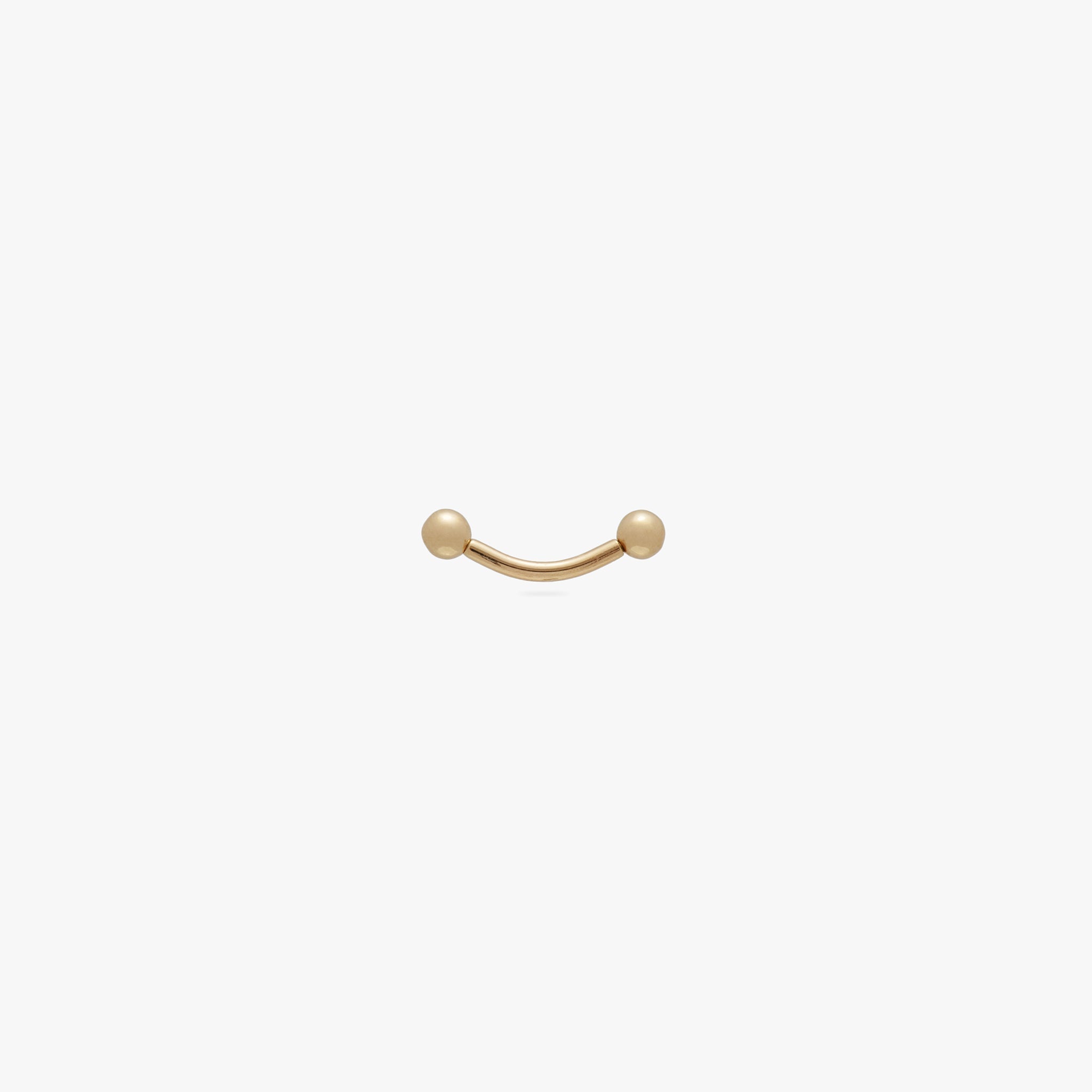 14K Curved Barbell 8mm