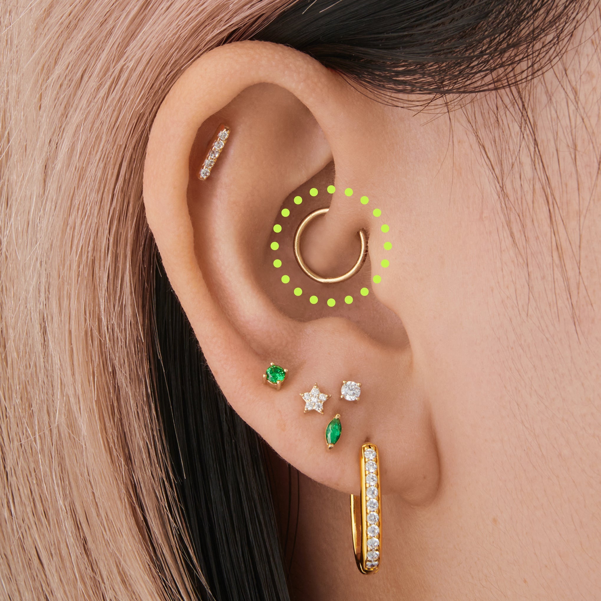 14K 6mm Clicker