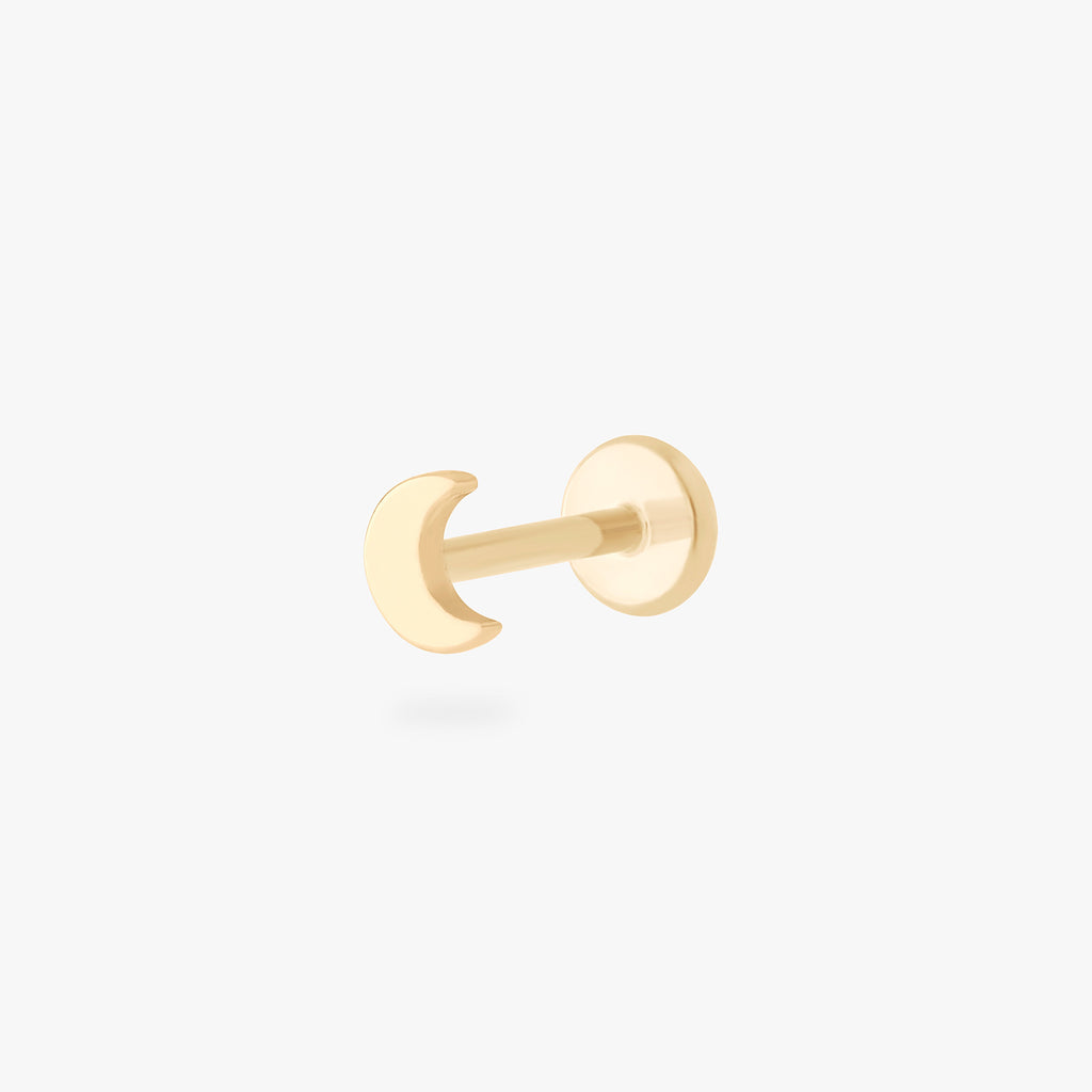14K Moon Flatback