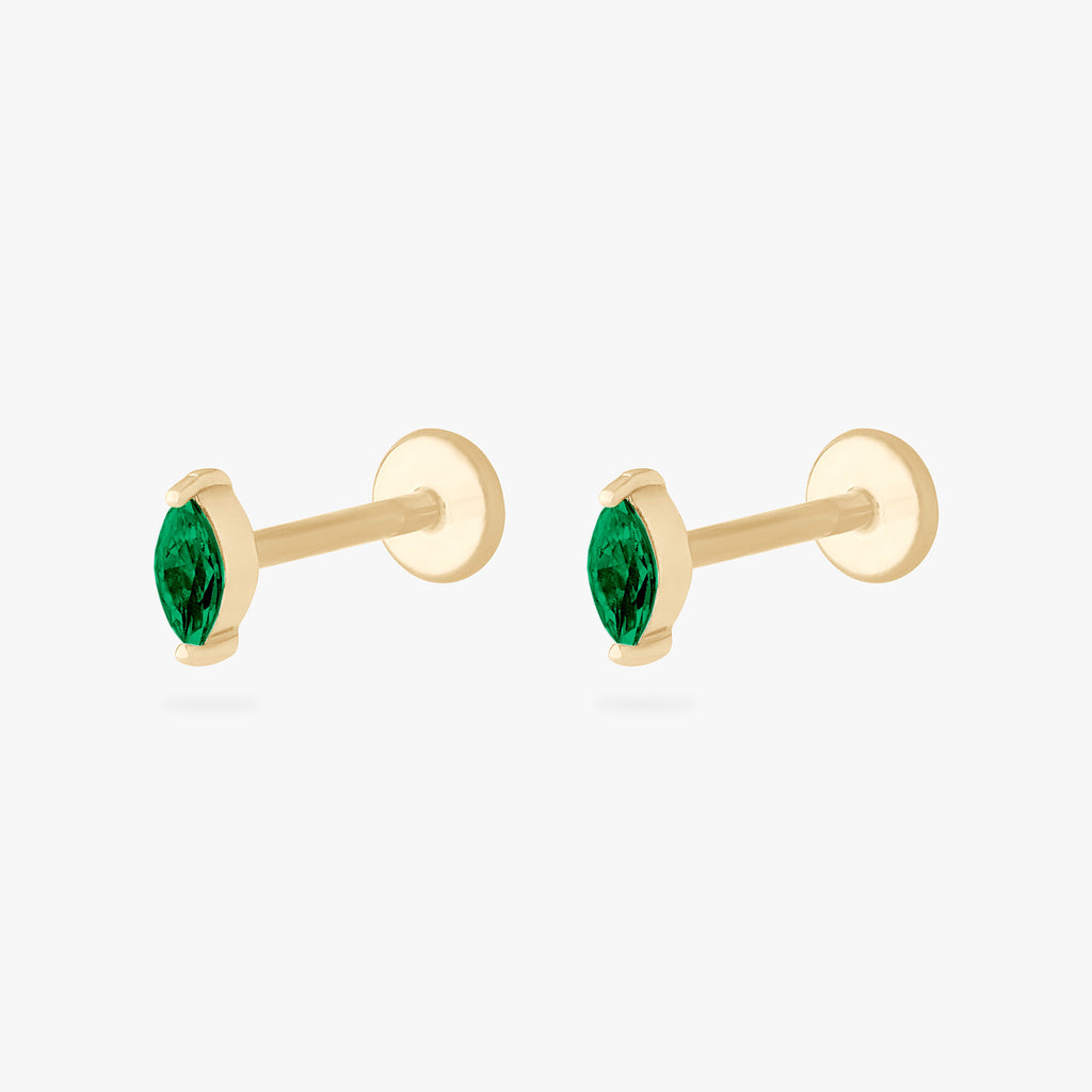14K Marquise Flatback