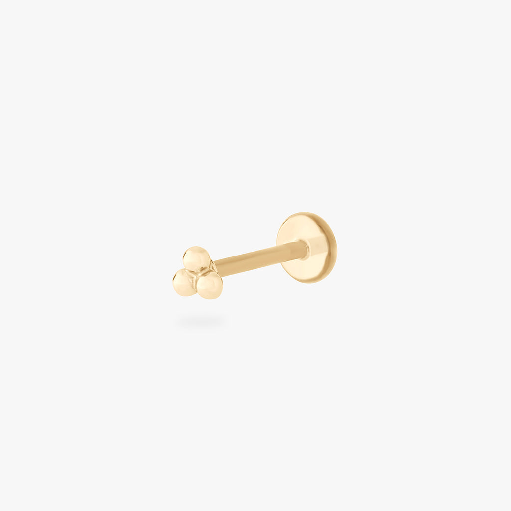 14K Trinity Ball Flatback