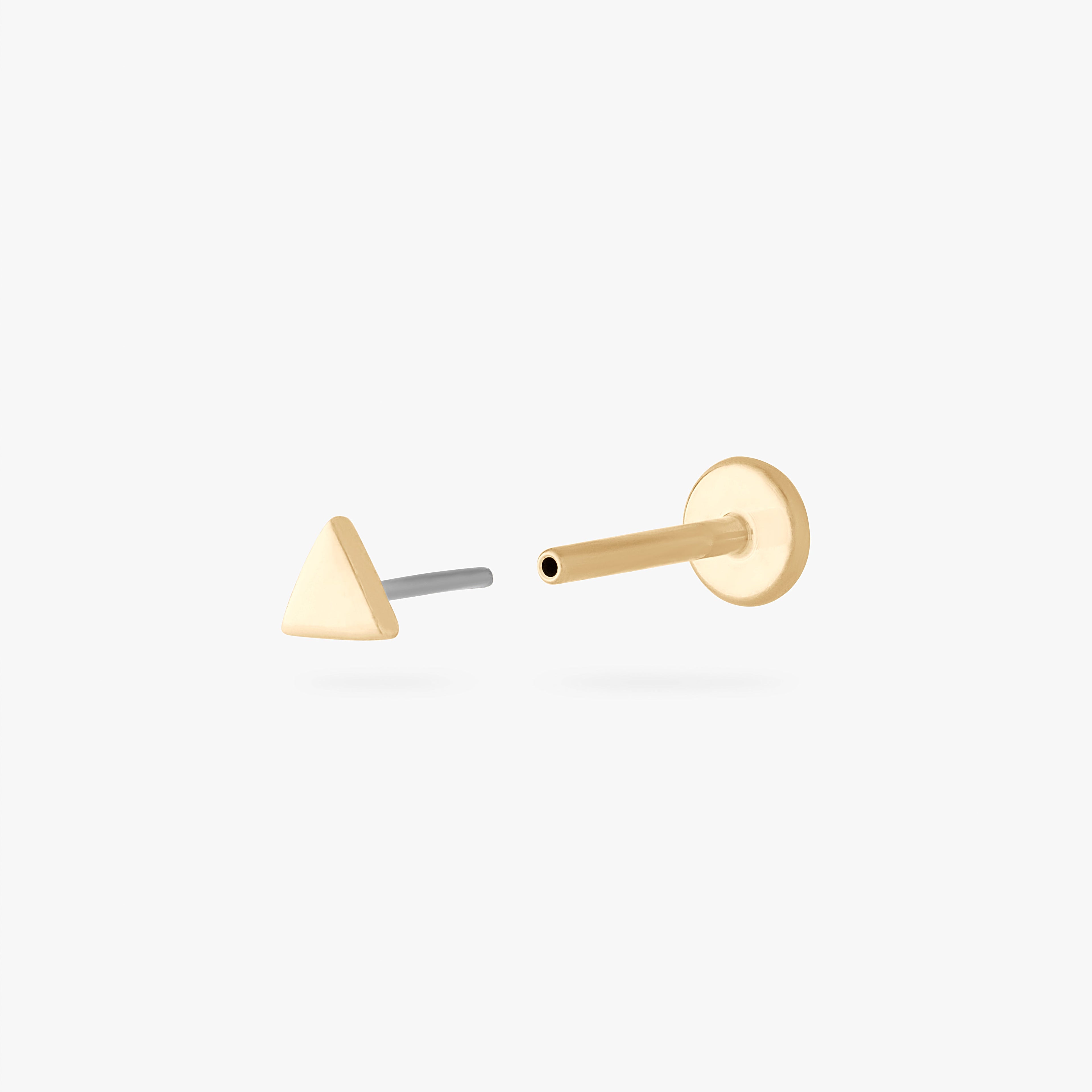 14K Triangle Flatback