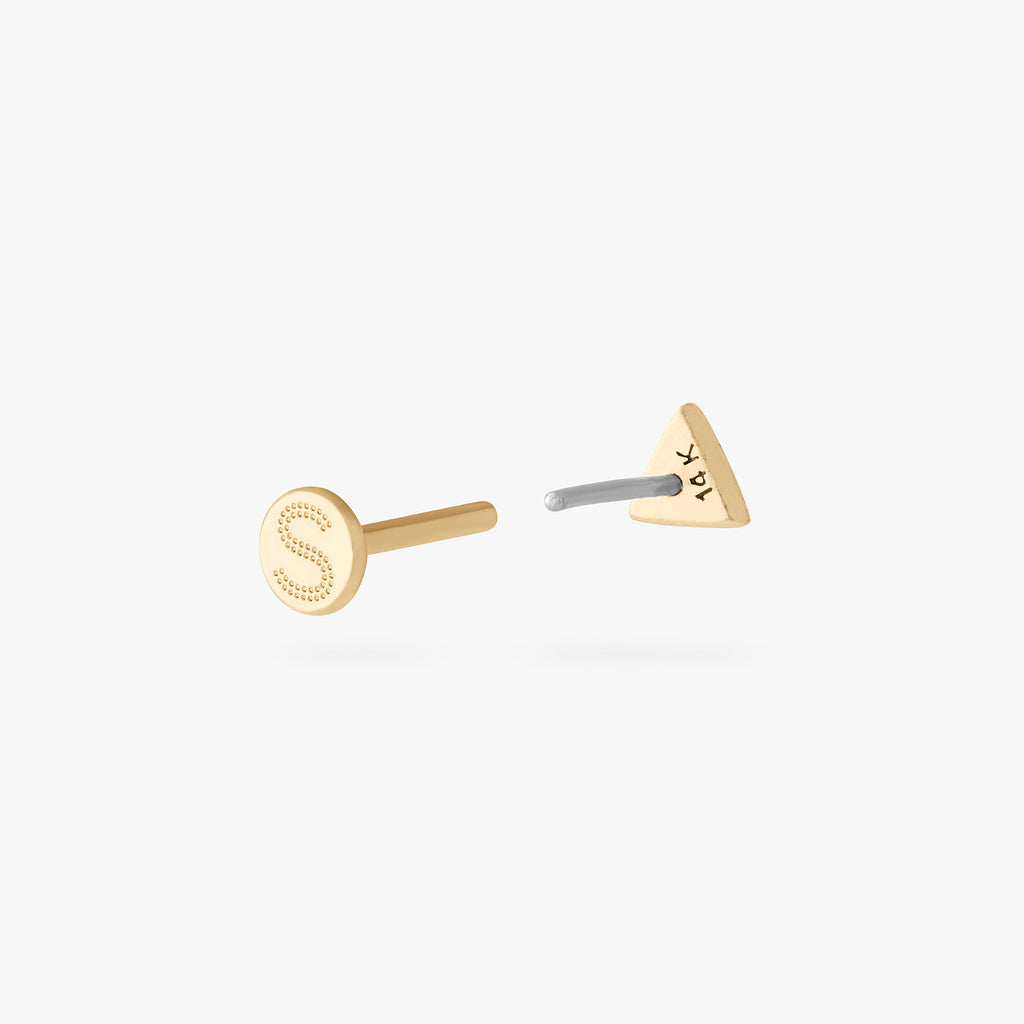 14K Triangle Flatback