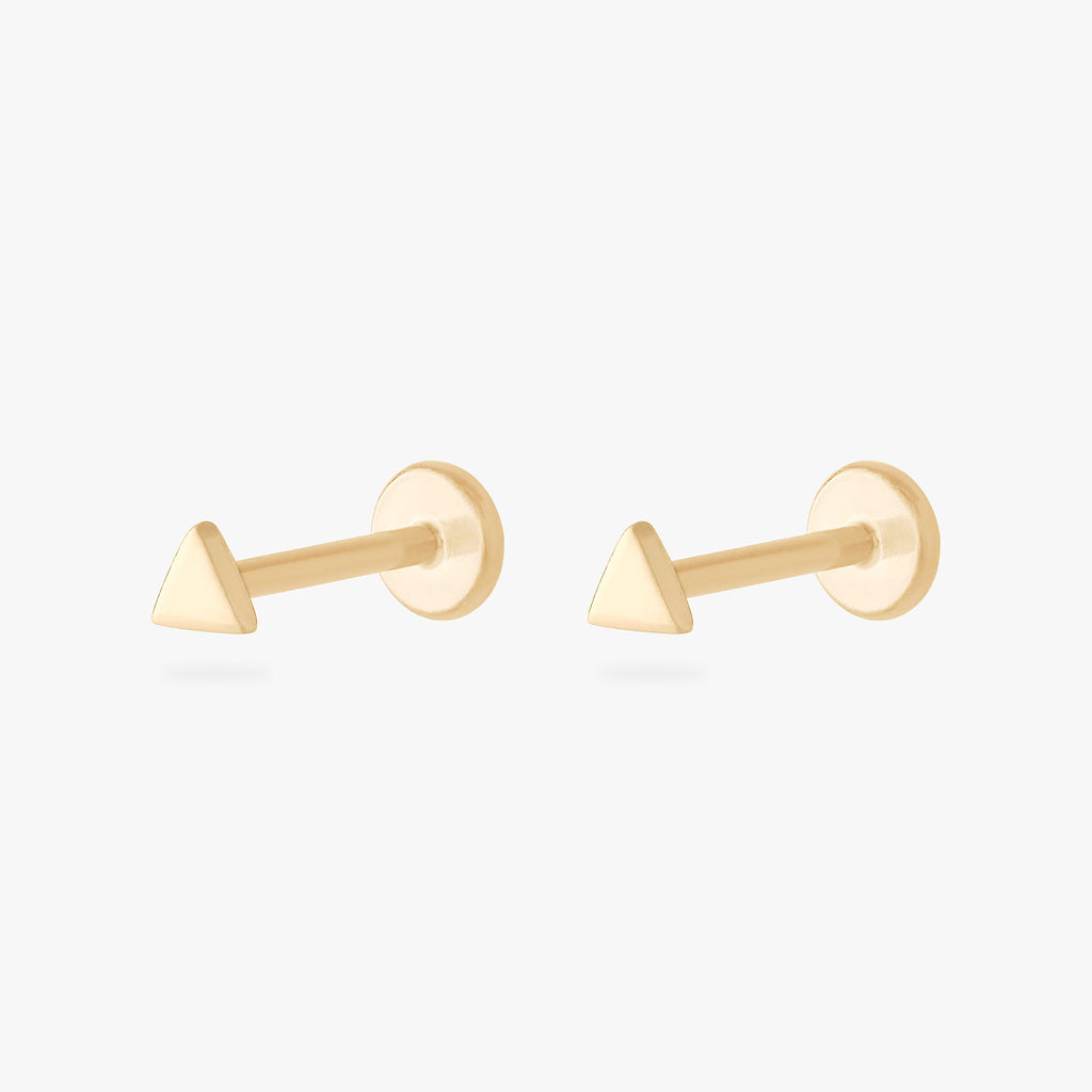 14K Triangle Flatback