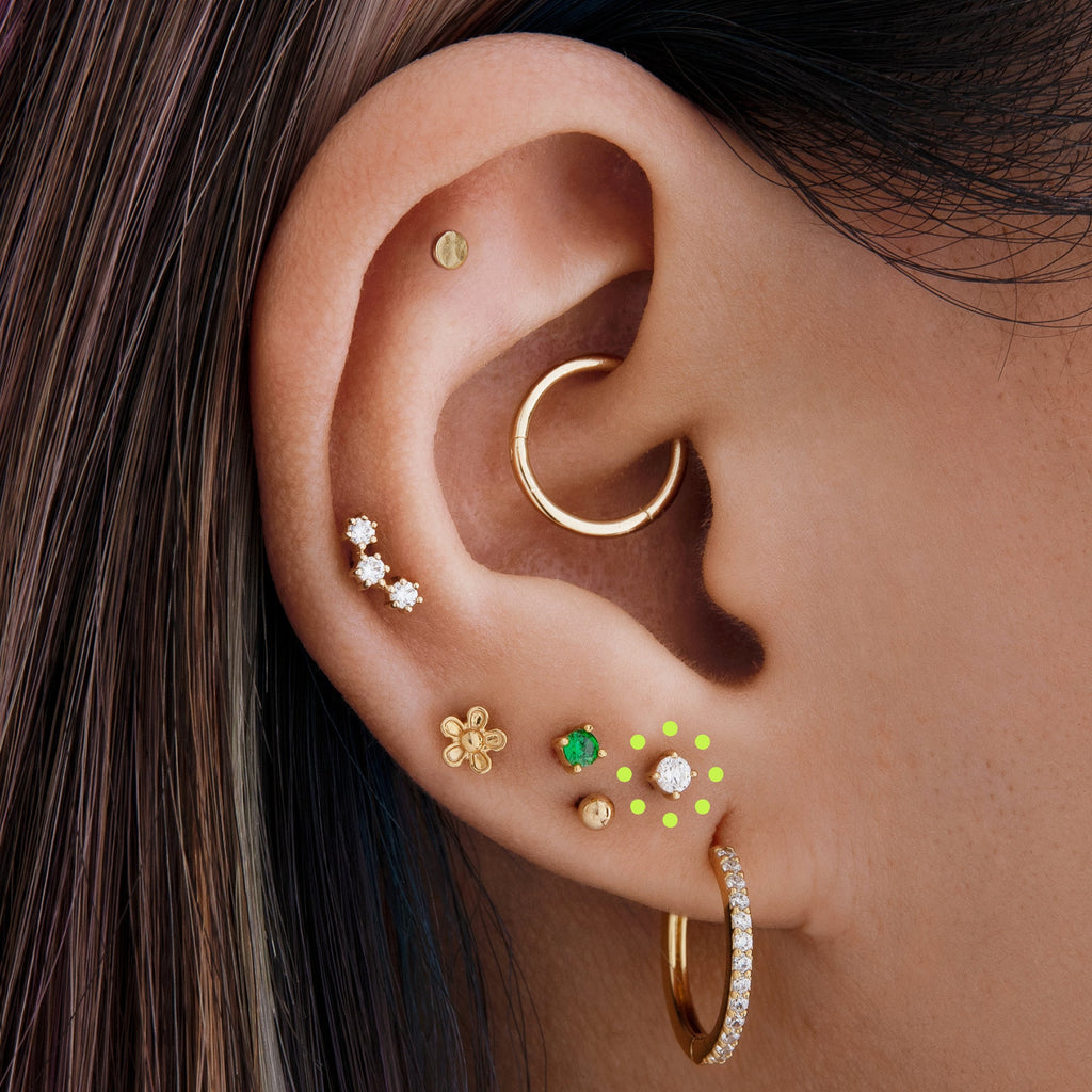 14K CZ 2.5mm