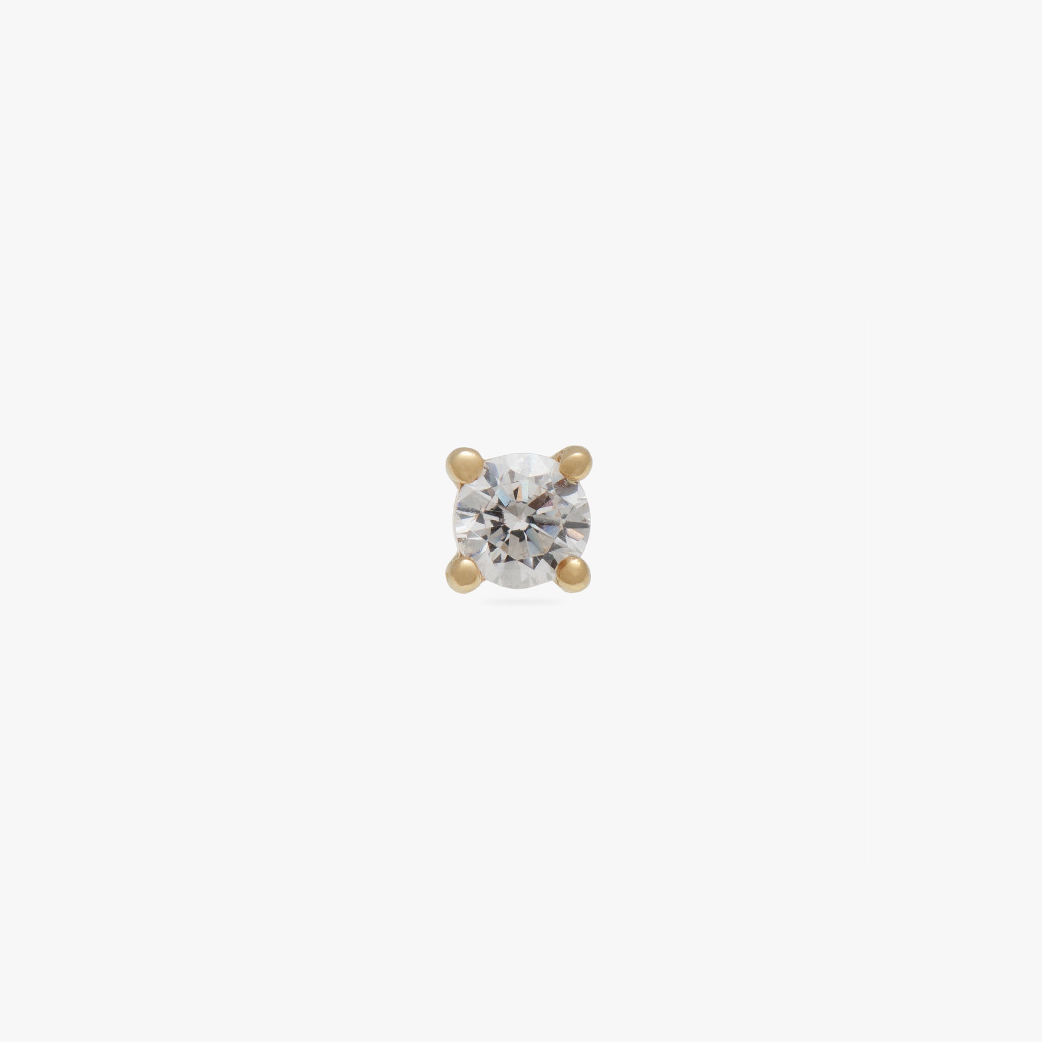 14K CZ 2.5mm