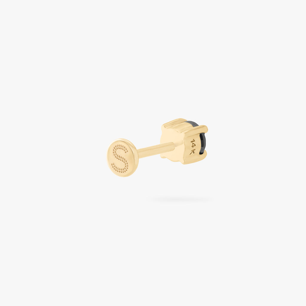 14K CZ 4mm Flatback