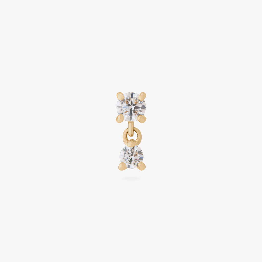 14K CZ Dangle