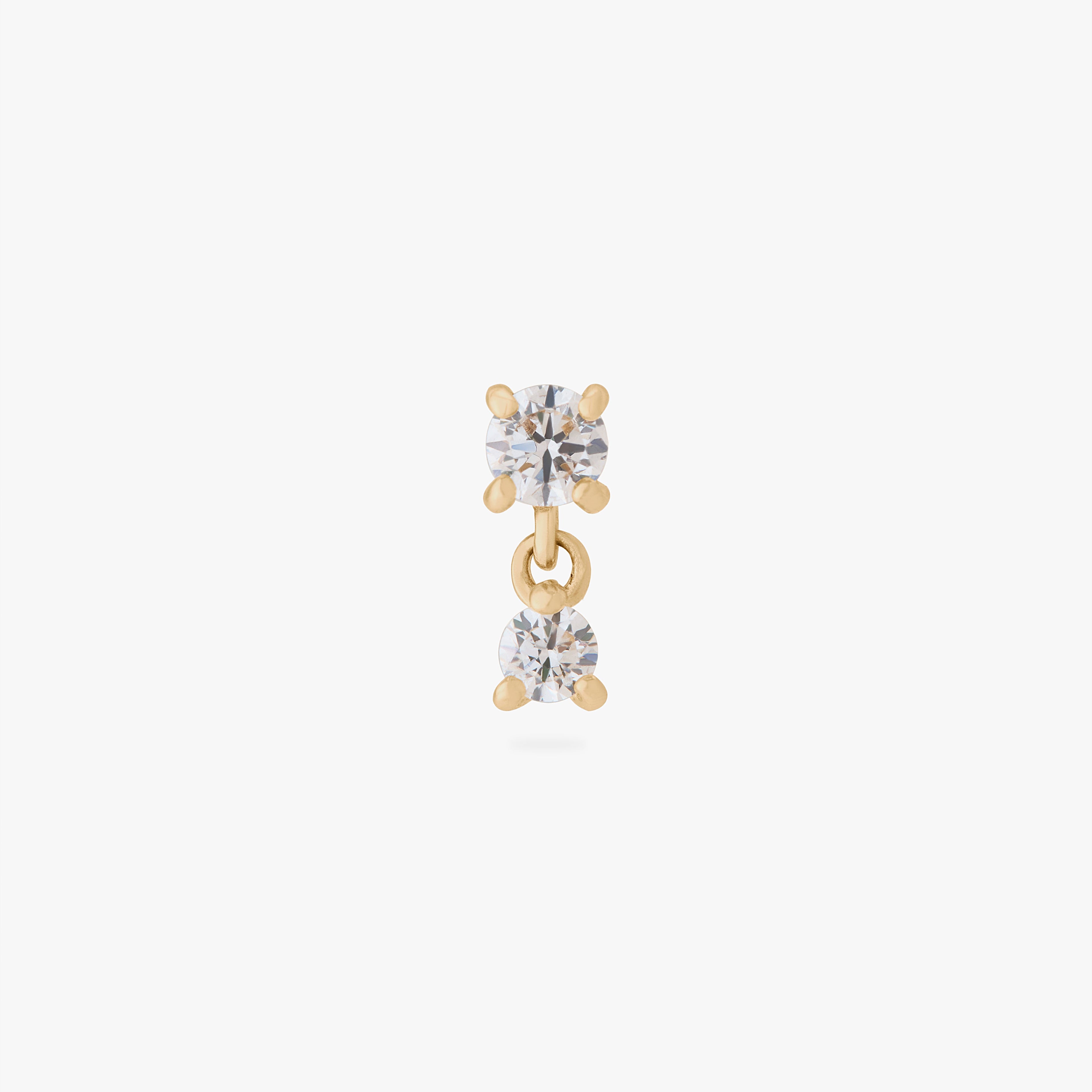 14K CZ Dangle