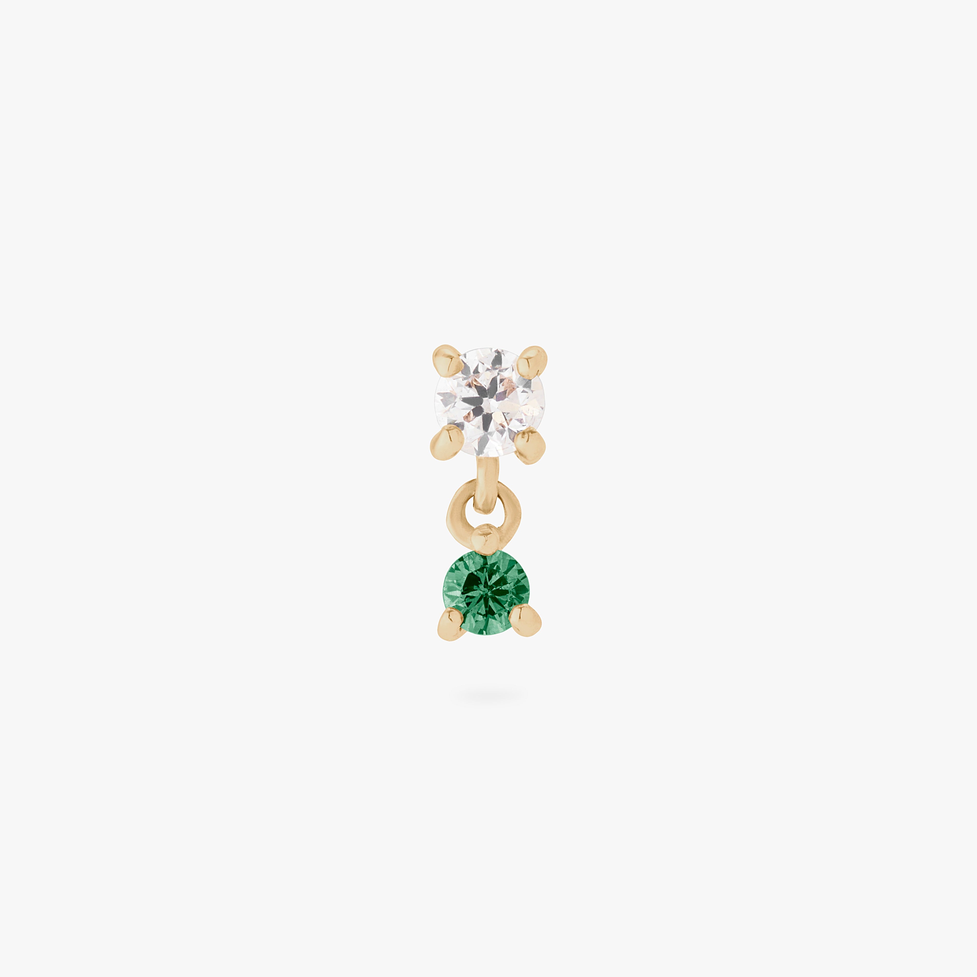 14K CZ Dangle