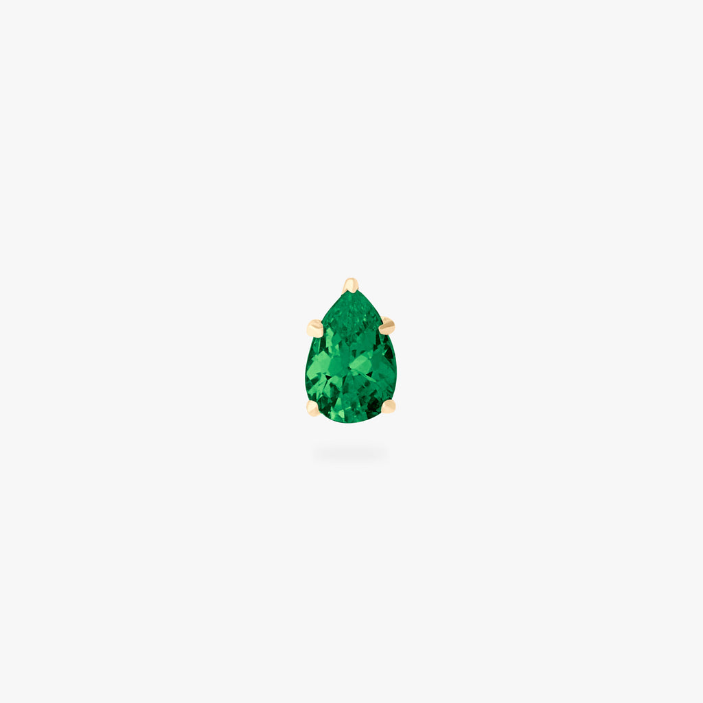 14K CZ Pear