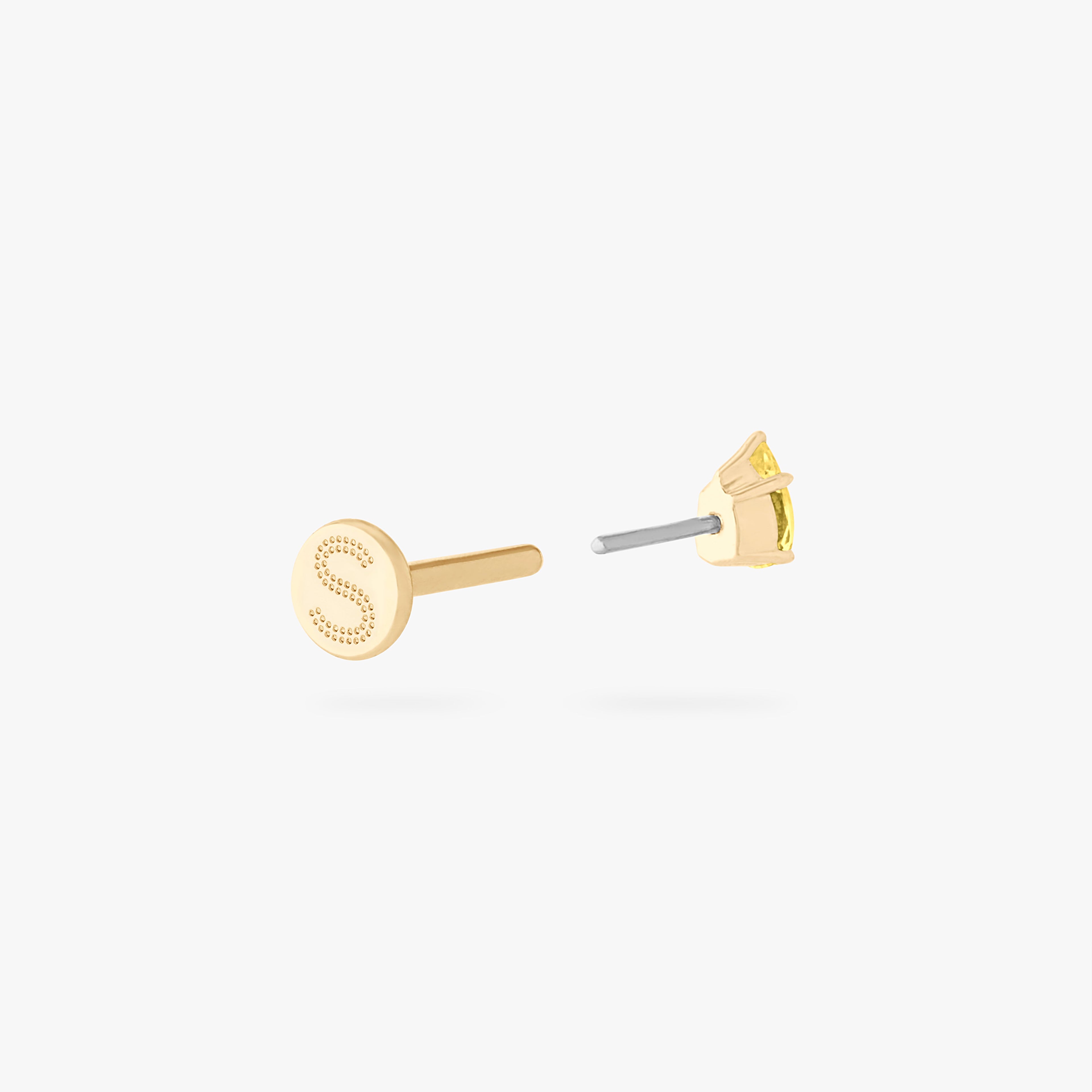 14K Pear Flatback