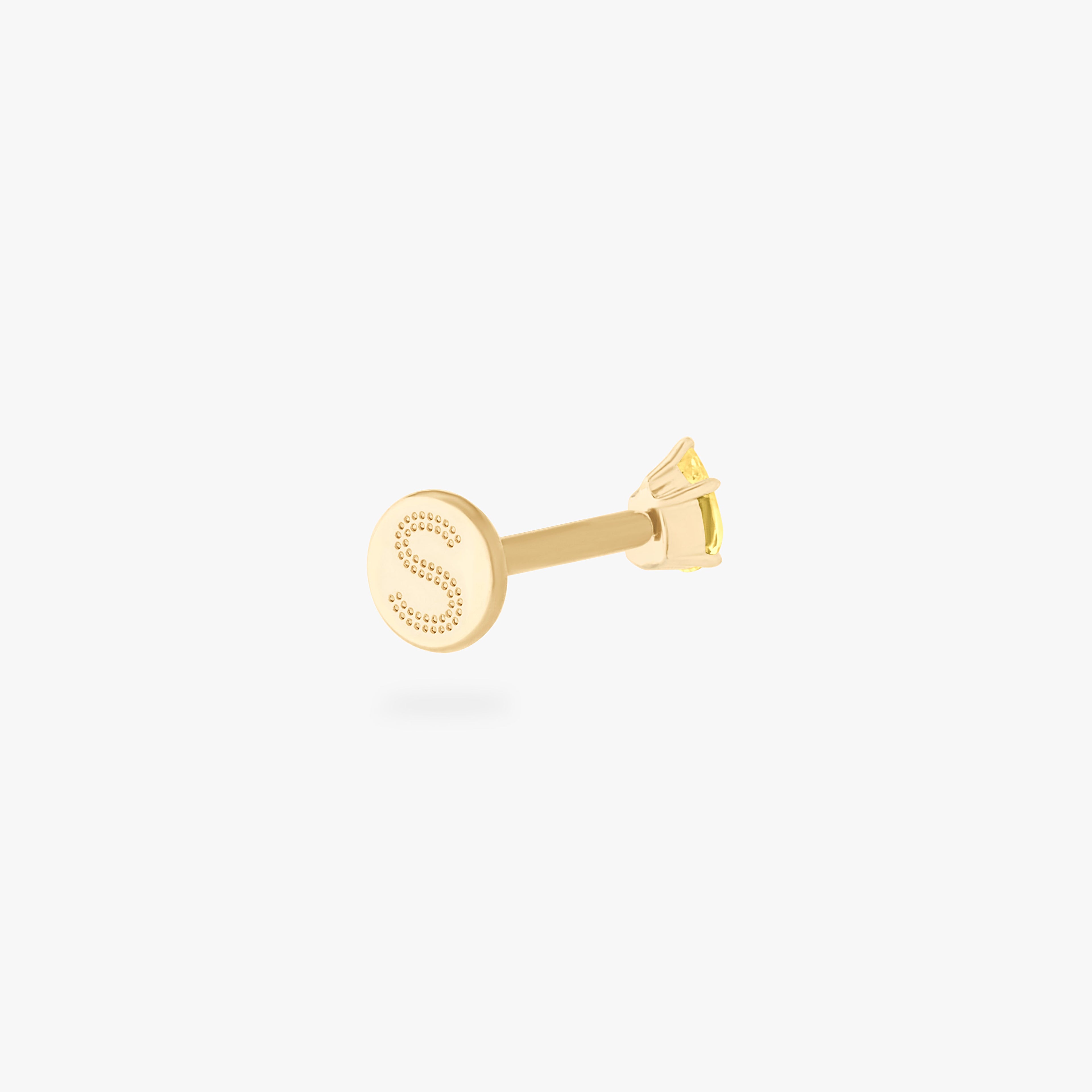 14K Pear Flatback