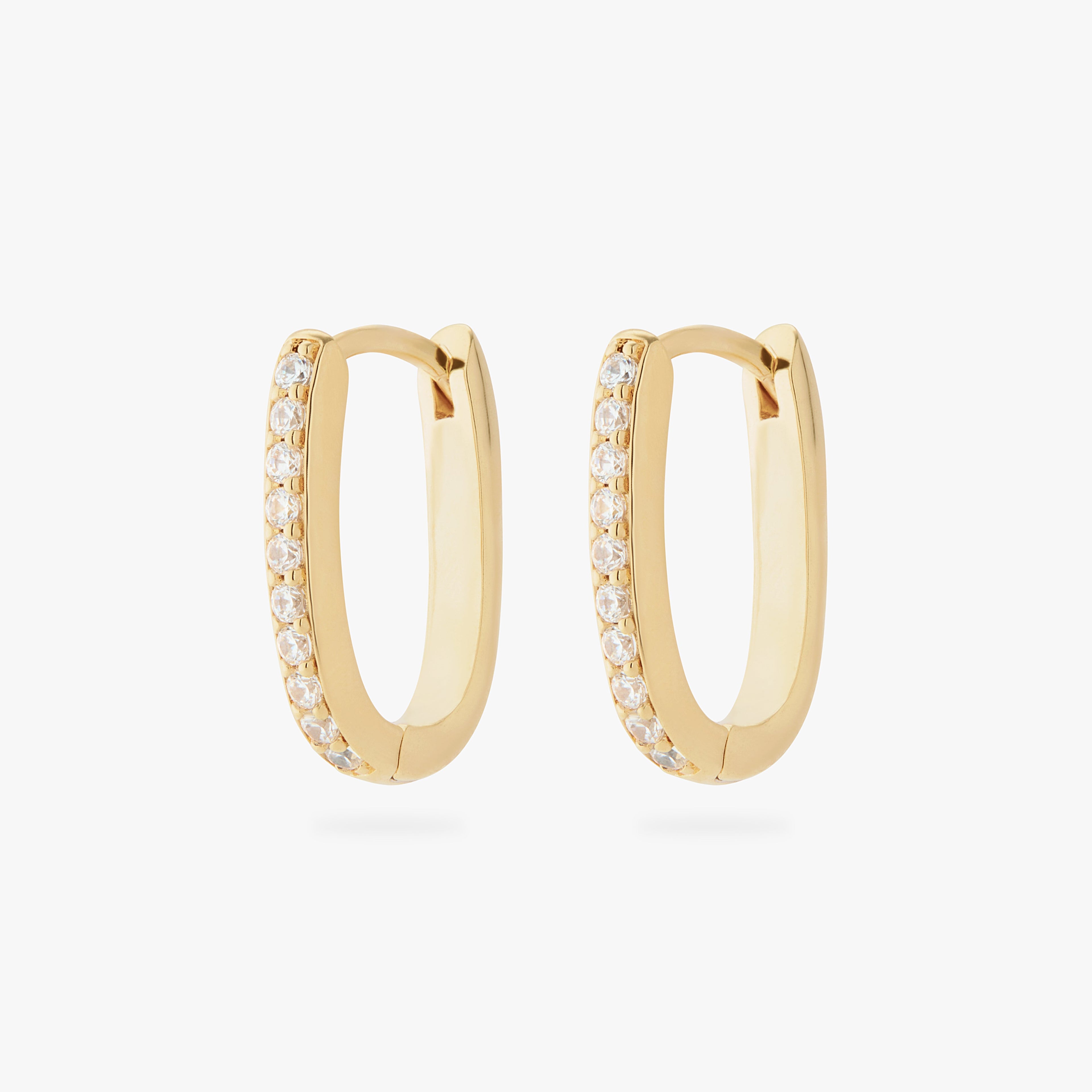 Medium Pave Oval Hoop
