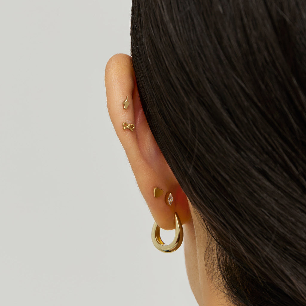 Middle Finger Flatback Stud