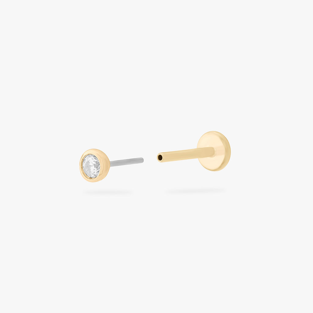 14K Bezel Flatback