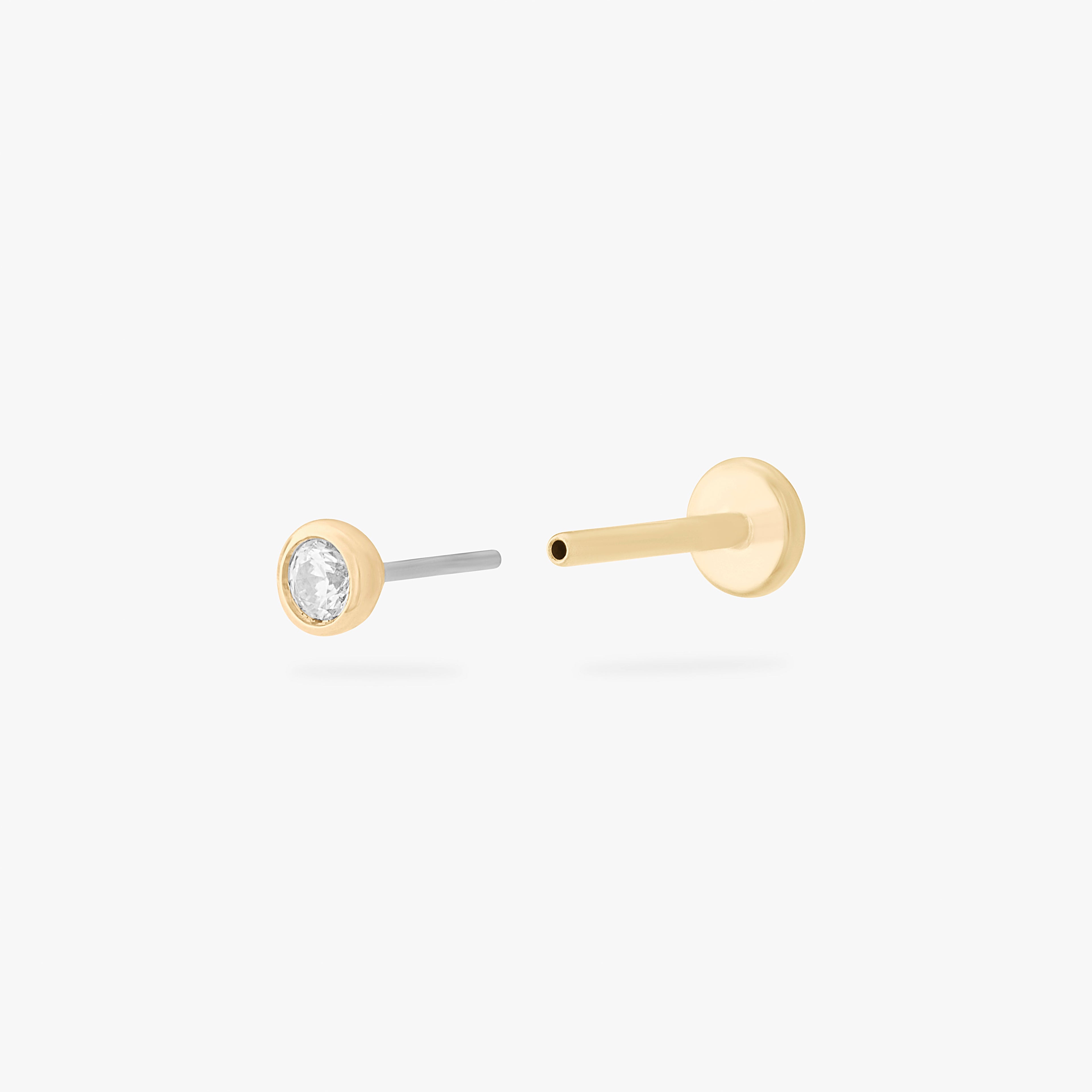 14K Bezel Flatback