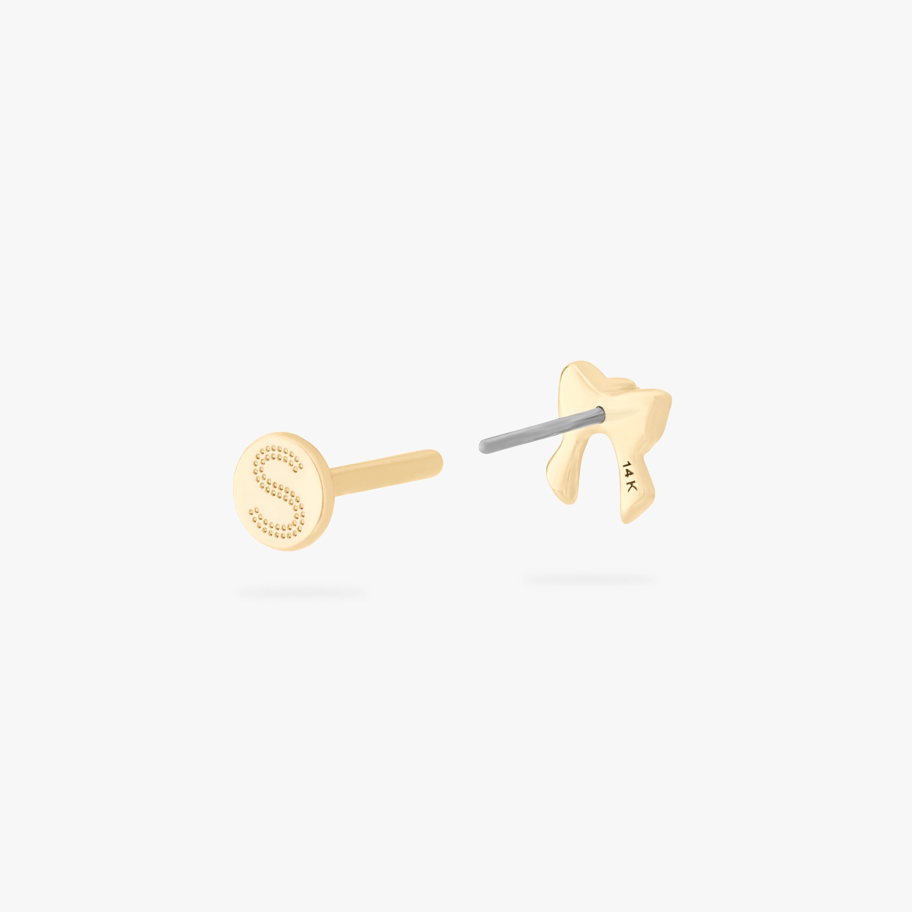 14K CZ Bow Flatback