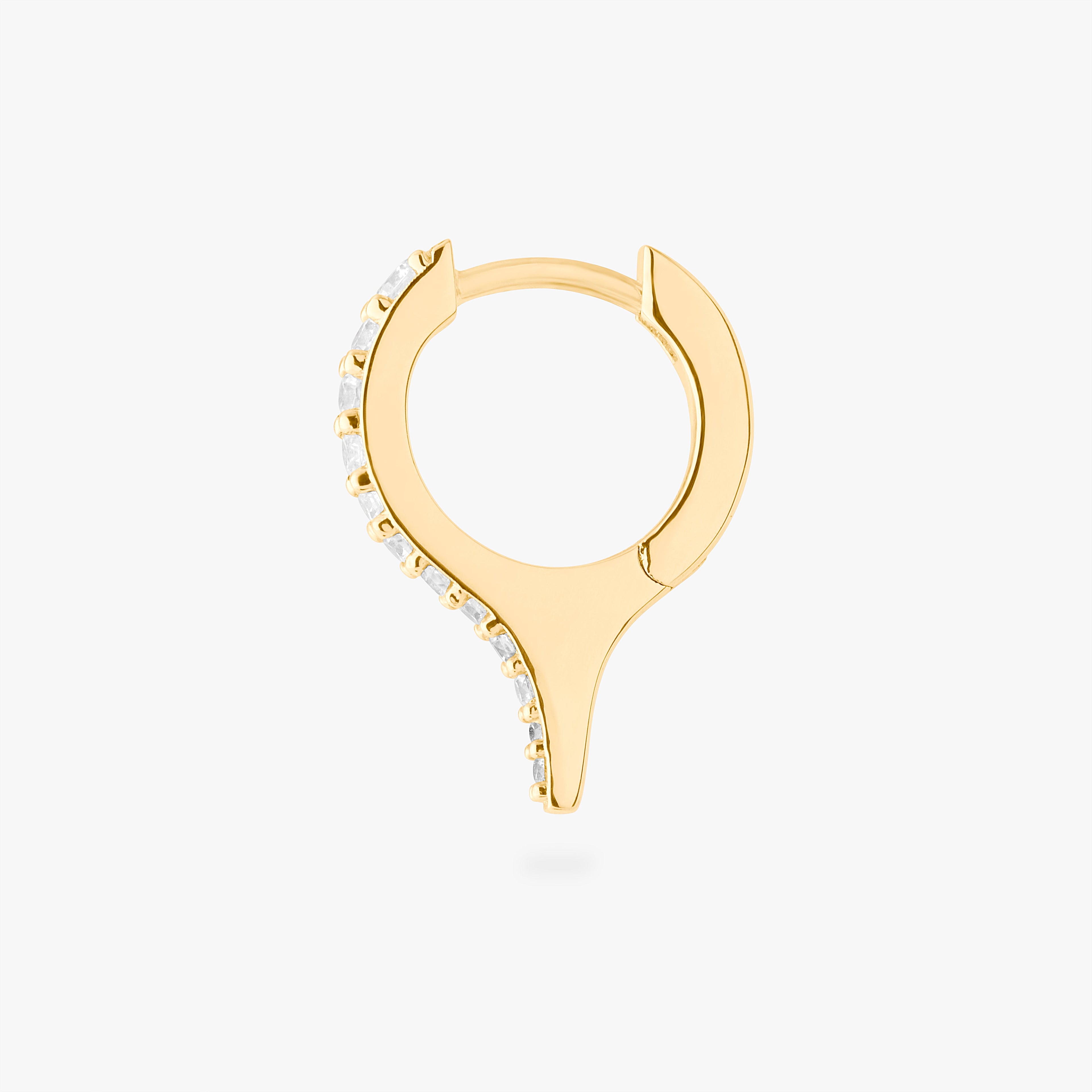 Pave Spike Huggie
