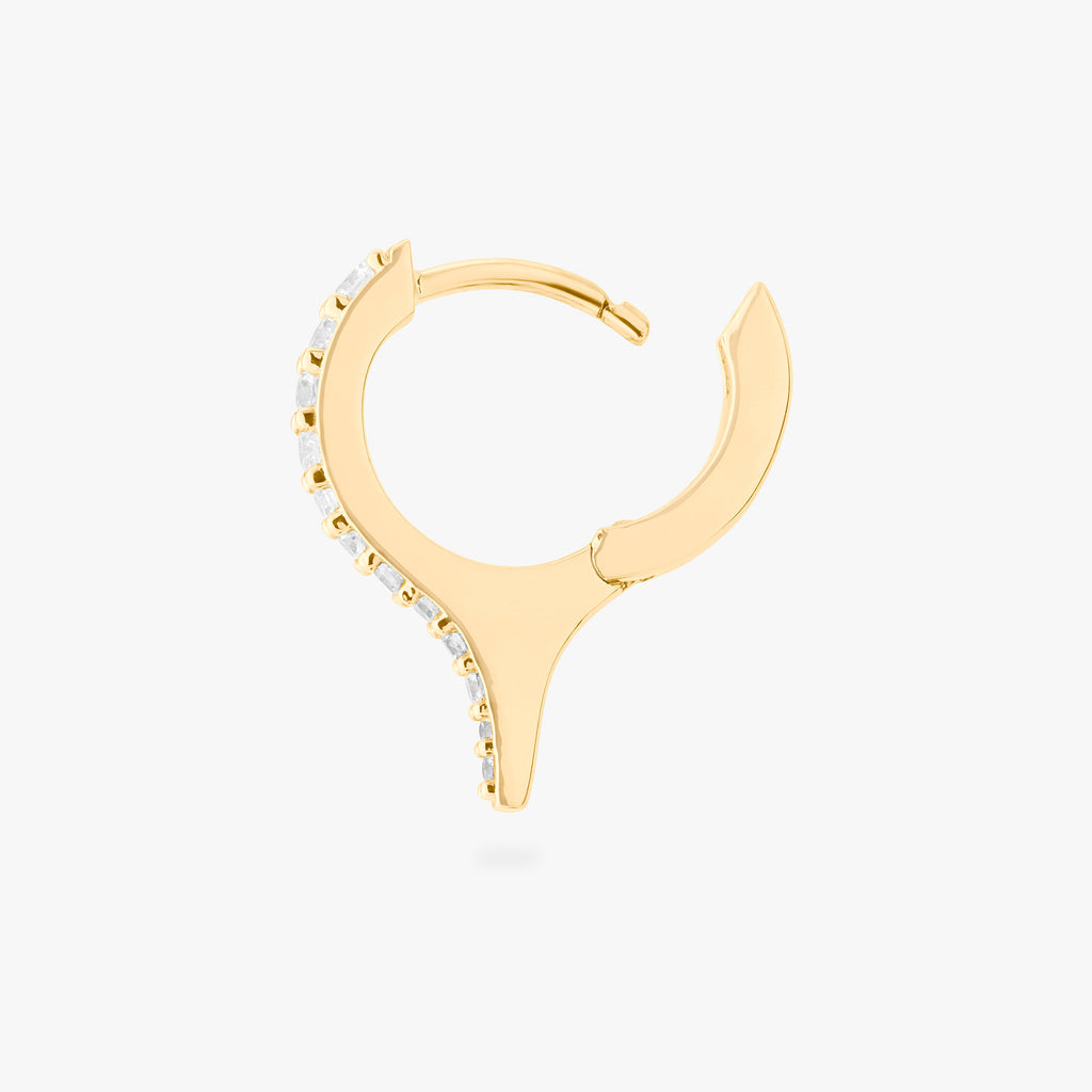 Pave Spike Huggie