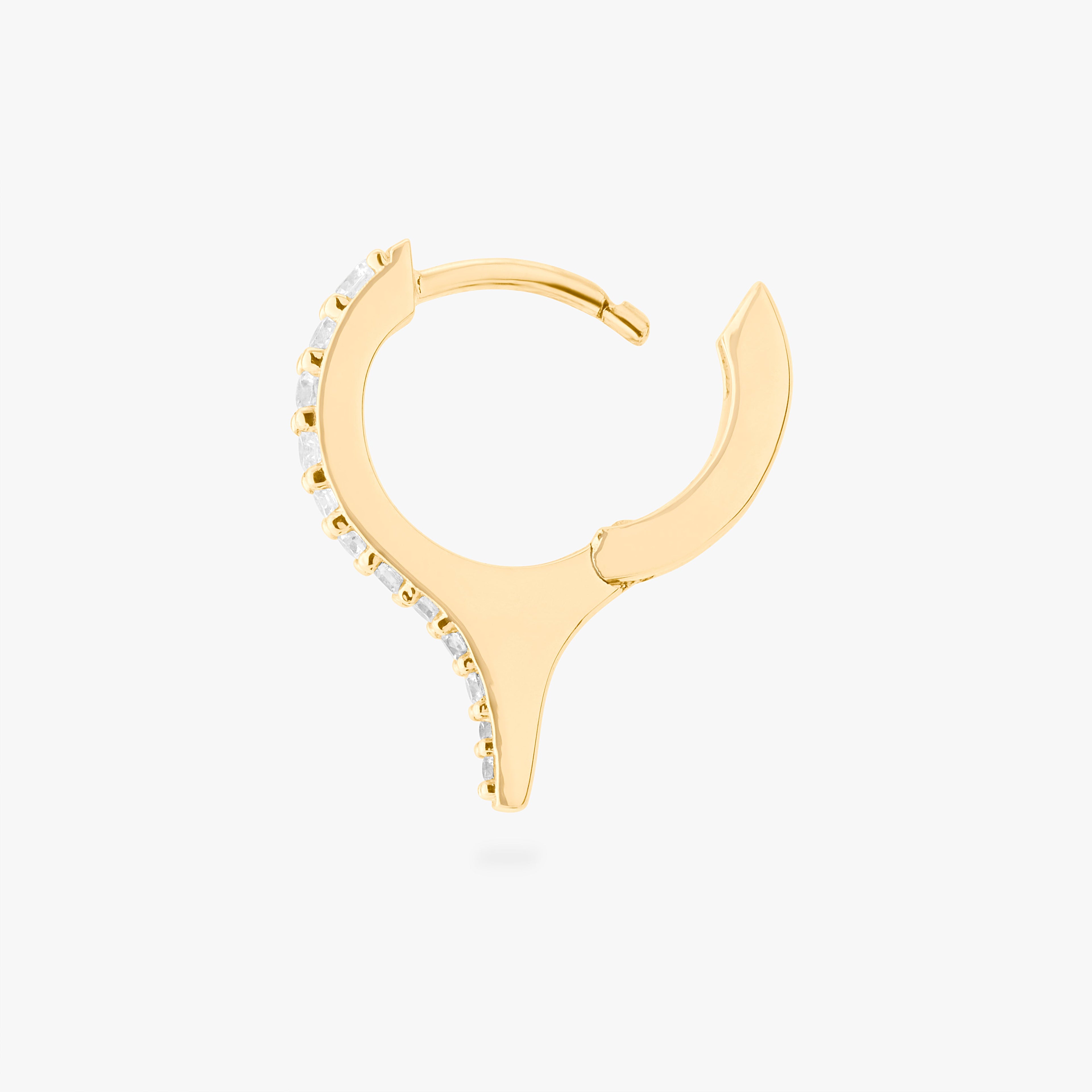 Pave Spike Huggie